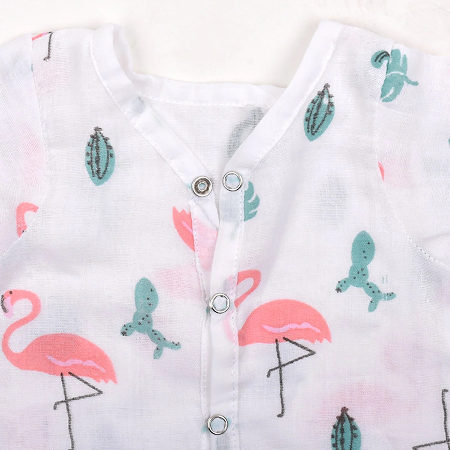 Baby Unisex Organic Cotton Muslin Full Sleeves Jhabla | Whale, Flamingo, Lion | Pack of 3 - Image 7