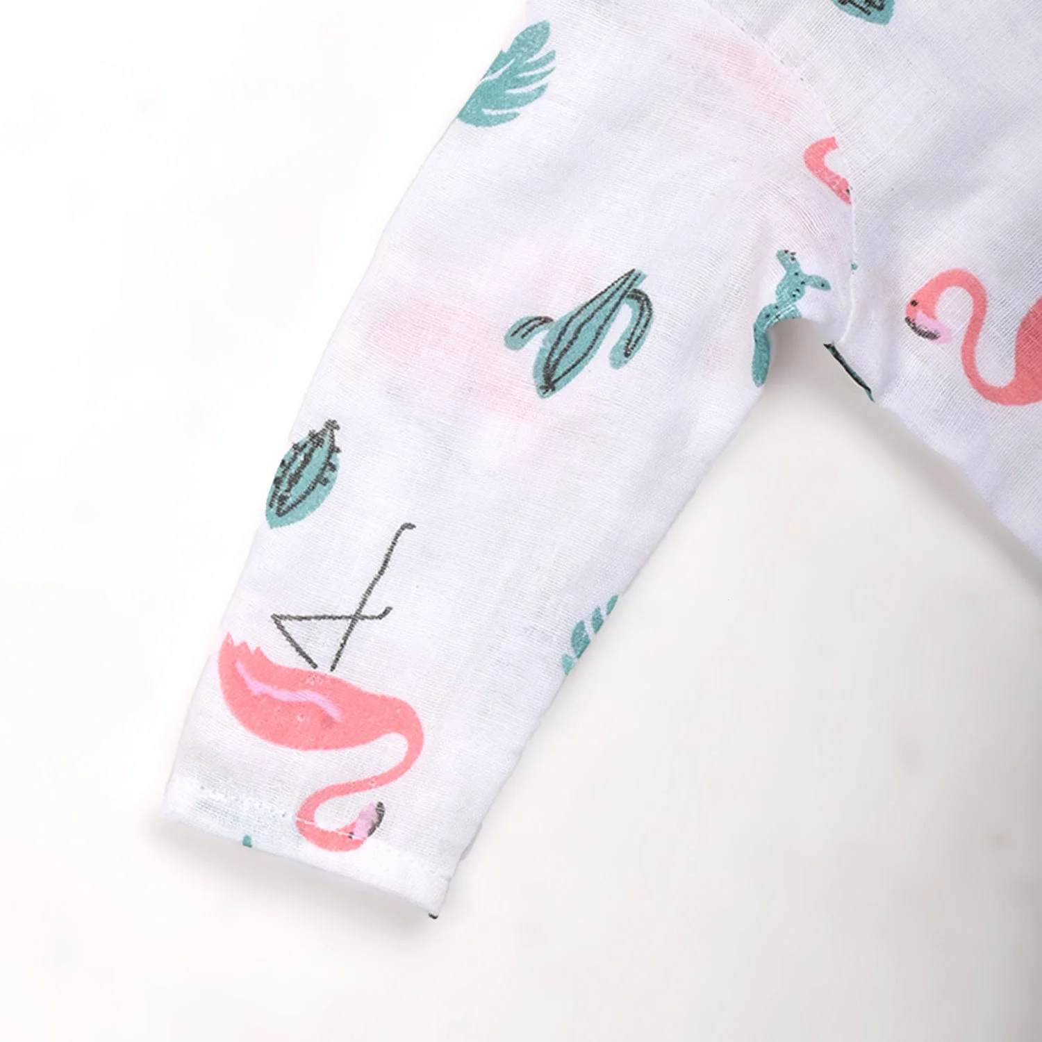 Baby Unisex Organic Cotton Muslin Full Sleeves Jhabla | Whale, Flamingo | Pack of 2 - Image 10