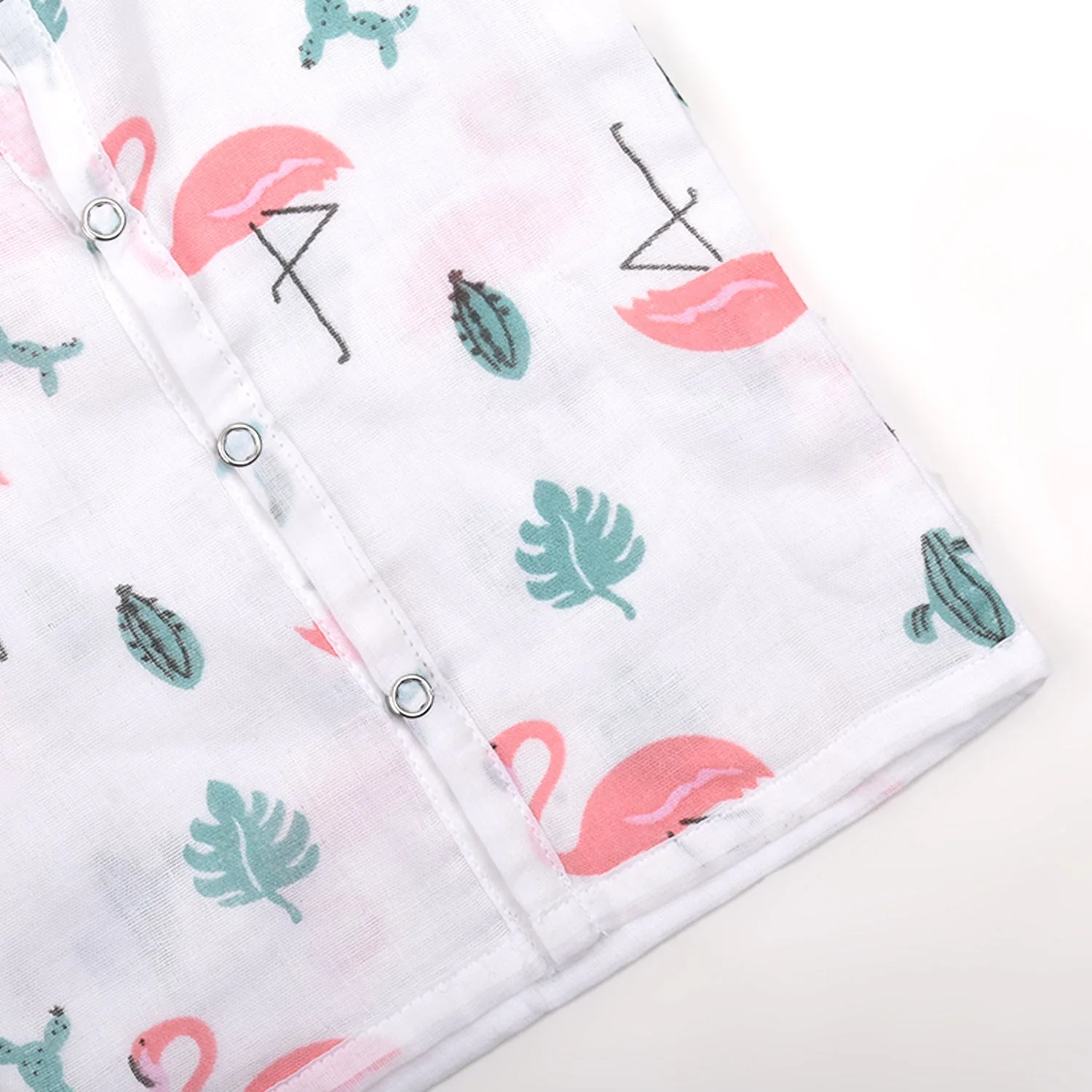 Baby Unisex Organic Cotton Muslin Full Sleeves Jhabla | Whale, Flamingo | Pack of 2 - Image 8
