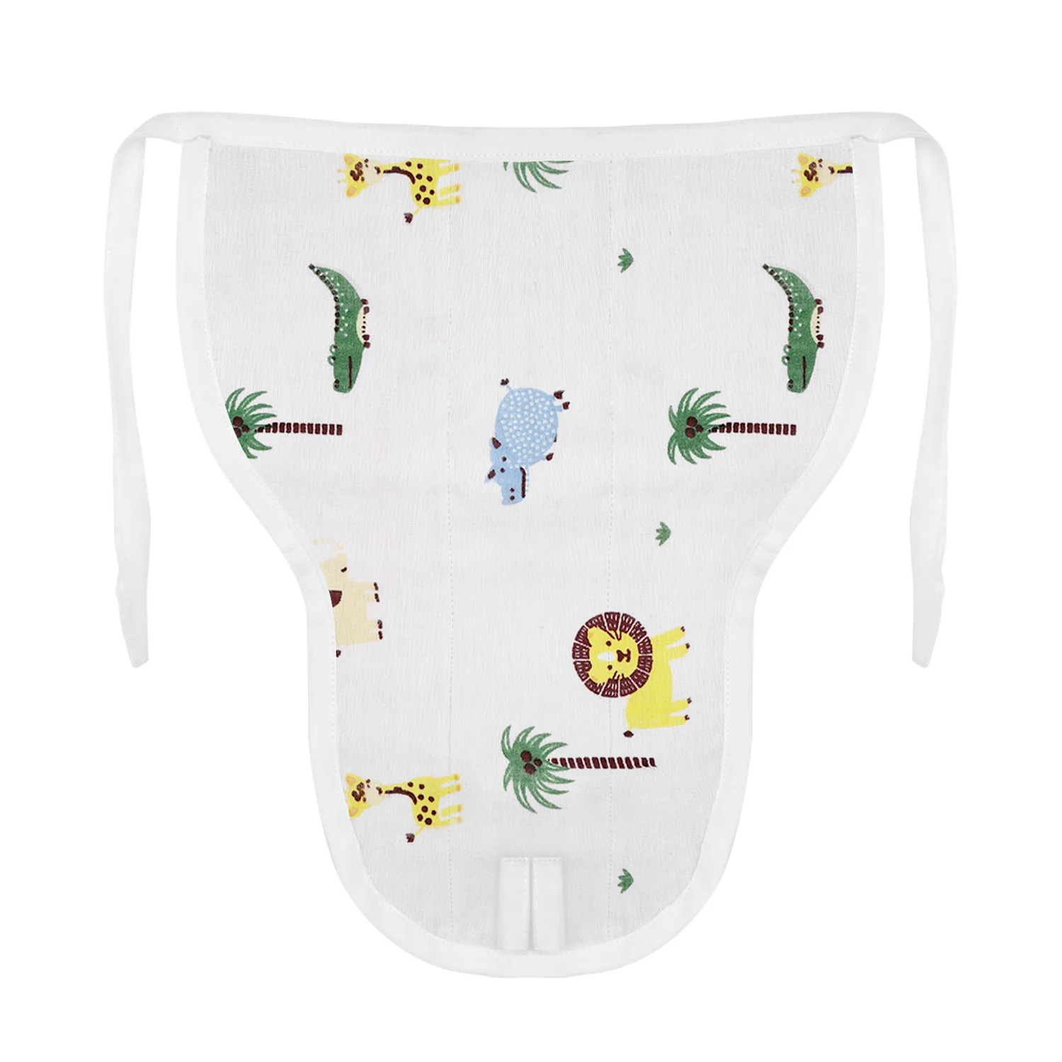 Baby Unisex Organic Cotton Muslin Jhabla and Nappy Set | Whale, Lion Jungle, Pink Giraffe | Pack of 3 - Image 15
