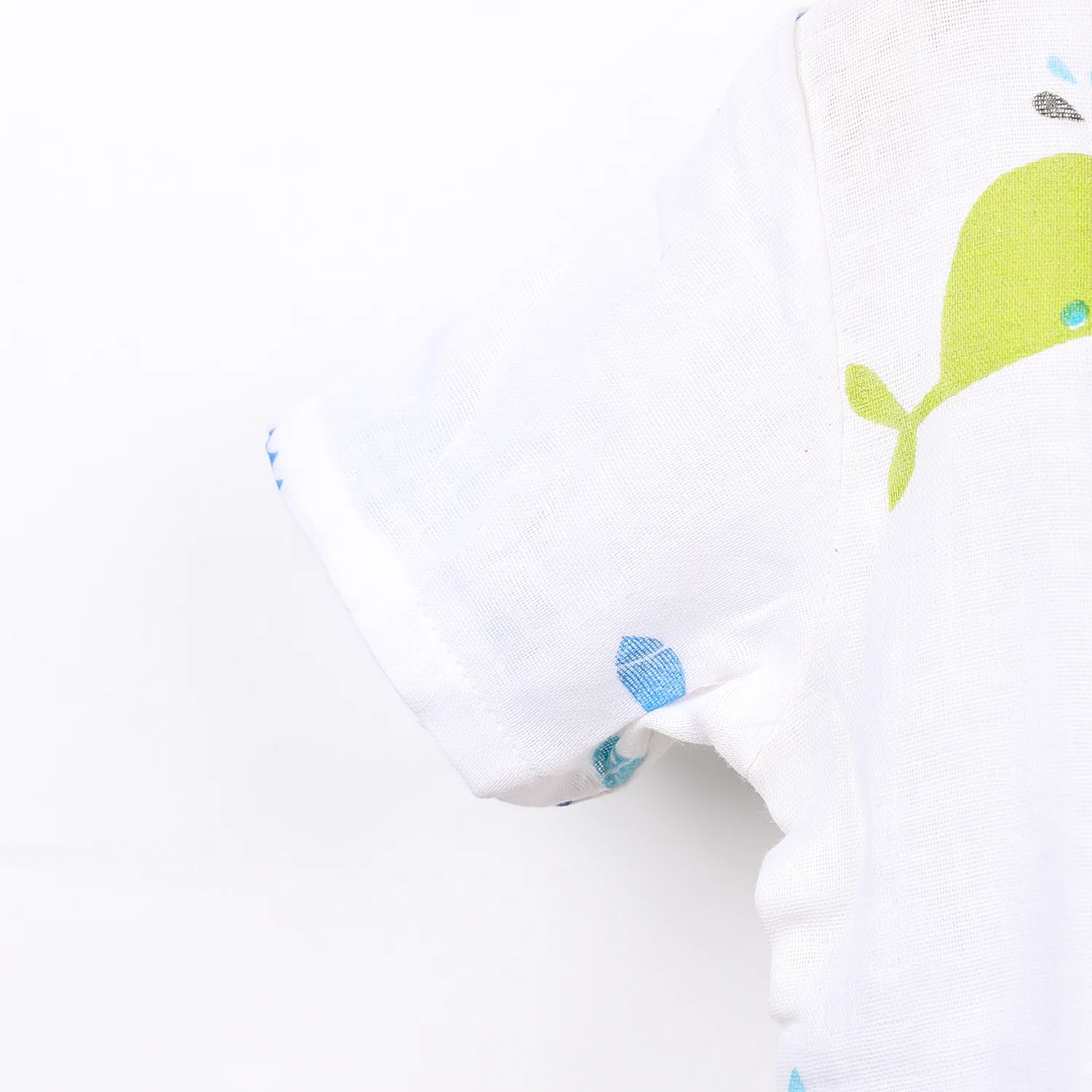 Kids Organic Cotton Muslin Co-Ord Set | Shirt & Shorts | Blue Whale - Image 11