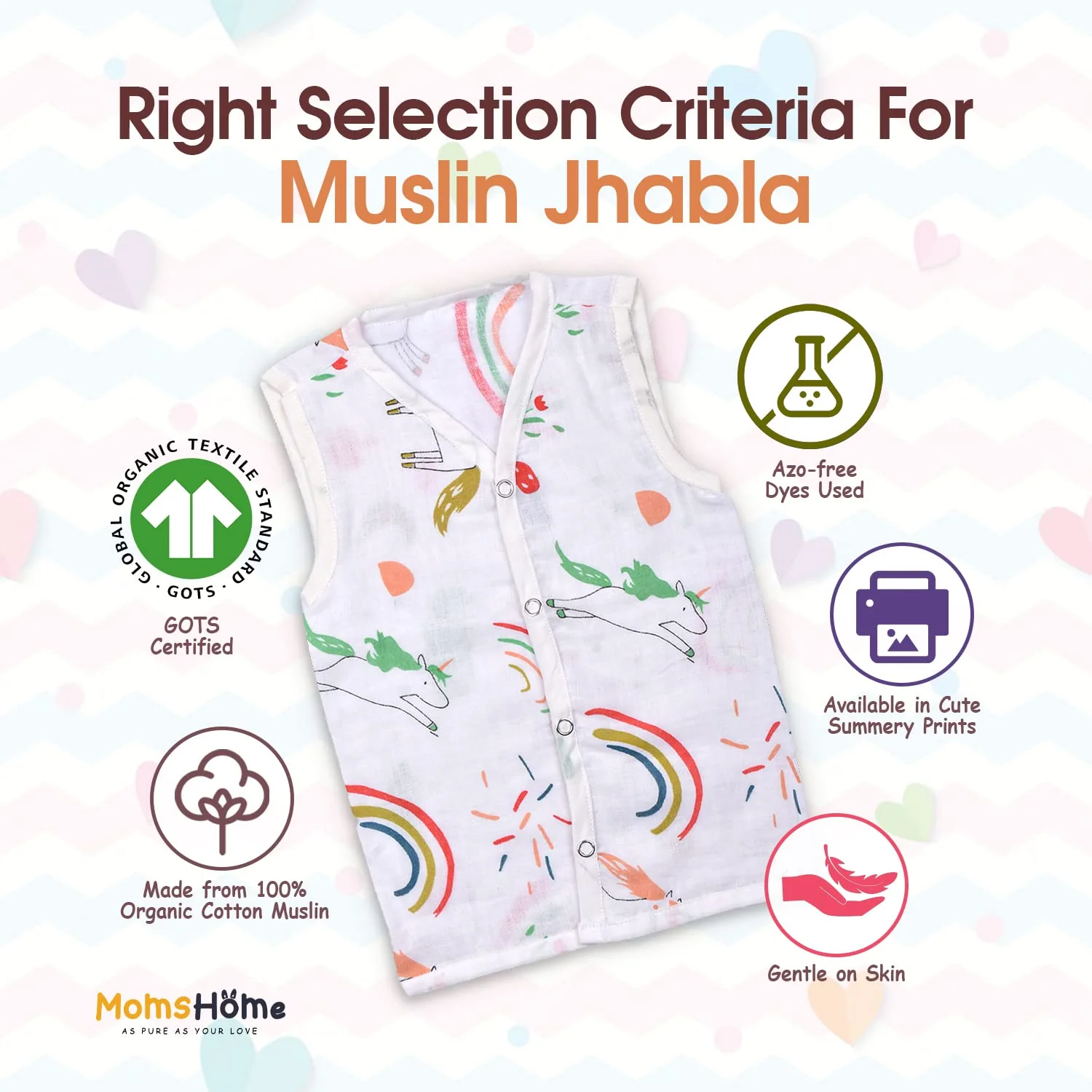 Baby Unisex Organic Cotton Muslin Jhabla - Pack of 3 - Image 16