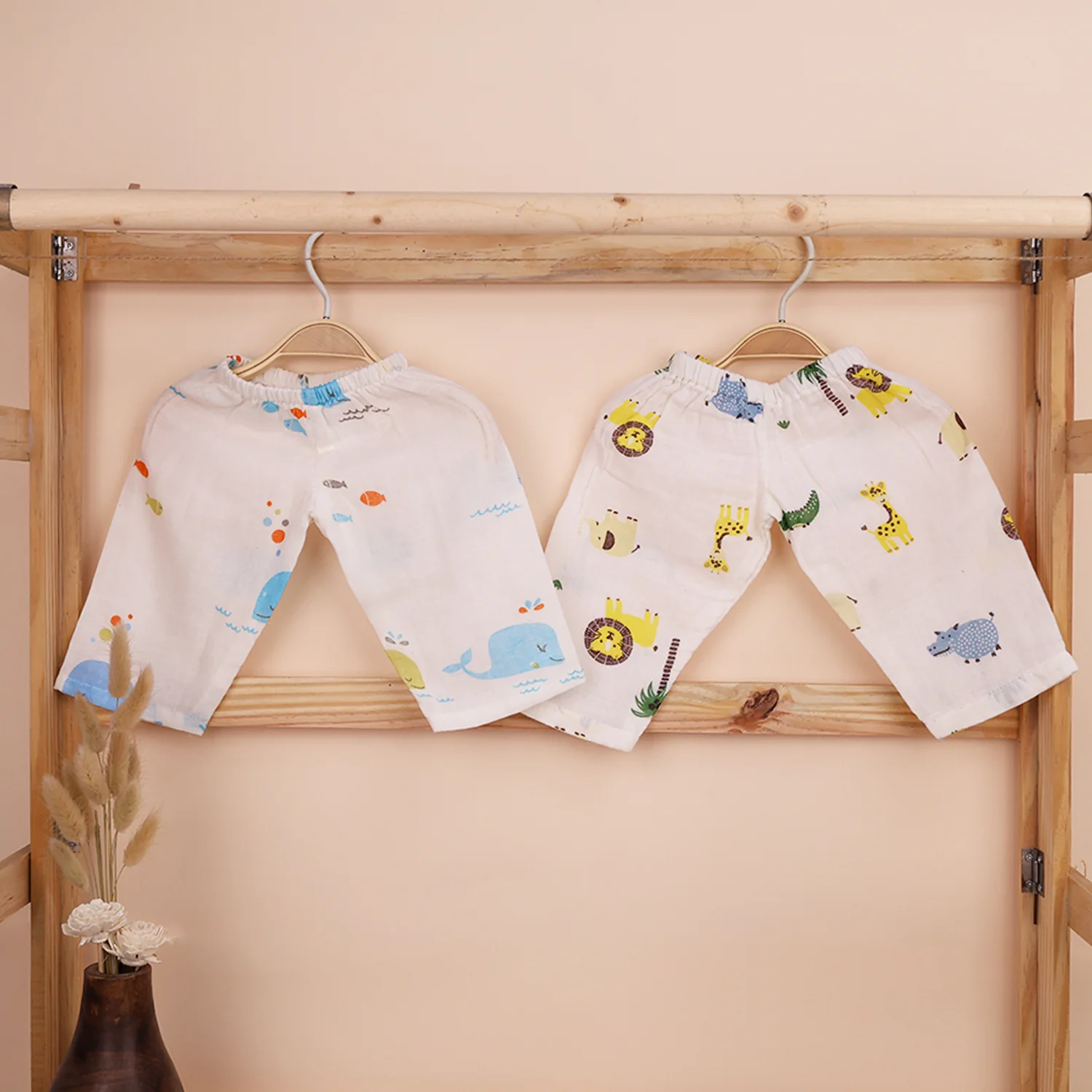 Baby Unisex Organic Cotton Muslin Pajama | Pack of 2 - Image 3