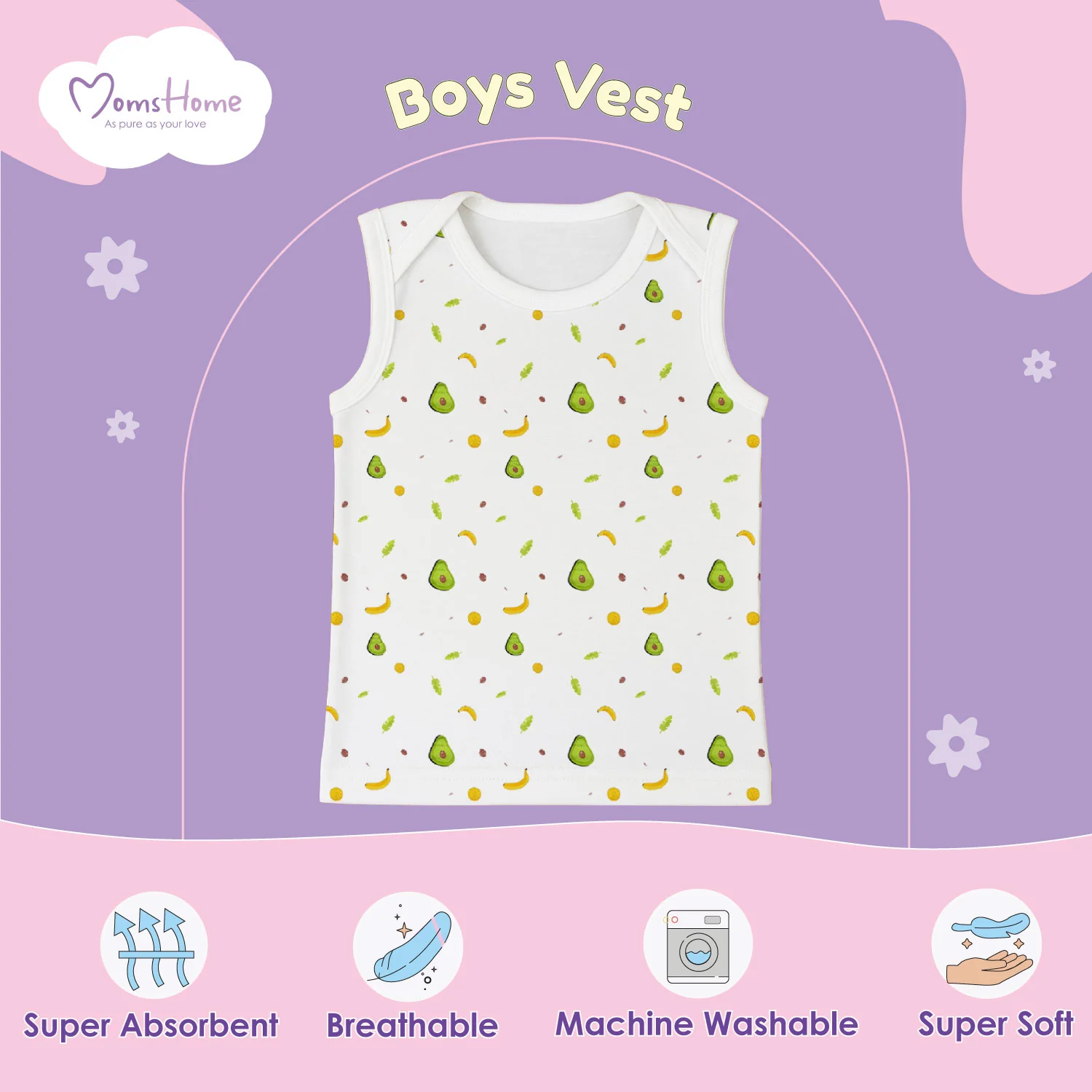 Baby Vest for Boys & Girls | Organic Cotton Baby Top For Newborns, Infants & Toddlers | Pack of 1 - Image 5