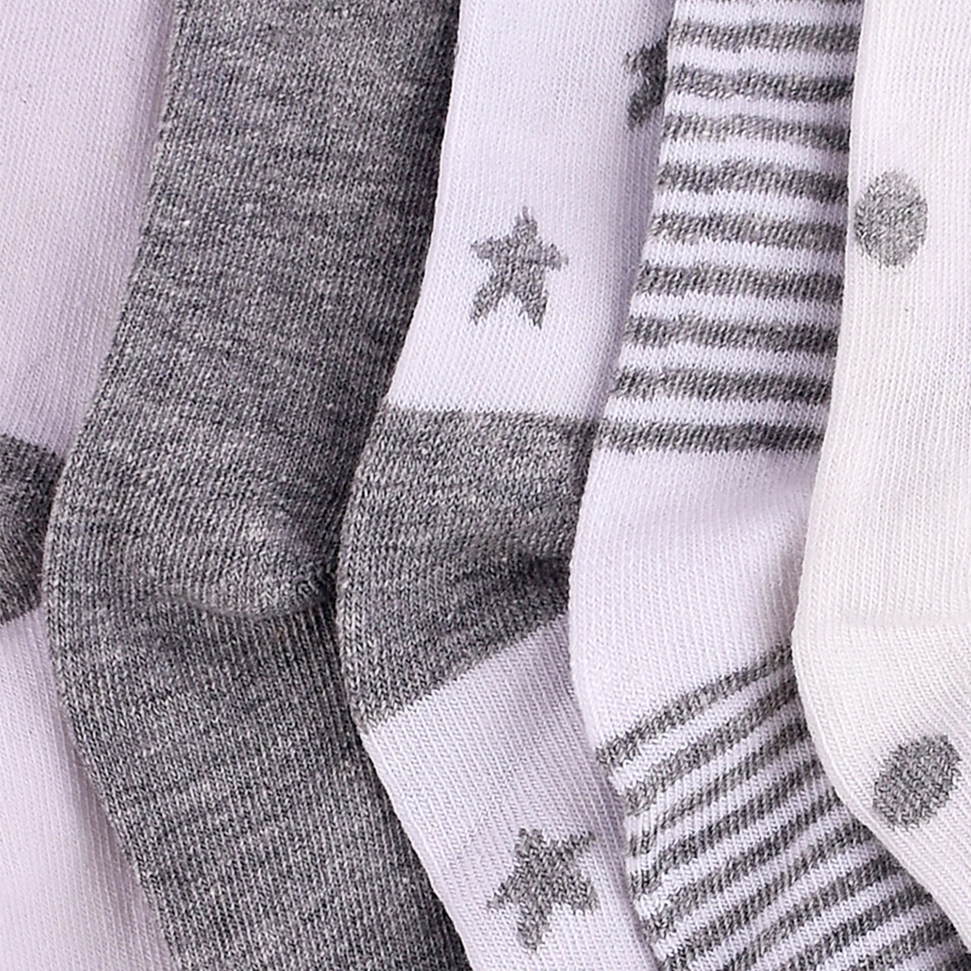 Baby Winter Terry Socks- 12-24 Months - Pack of 5 Pairs Grey - Image 2