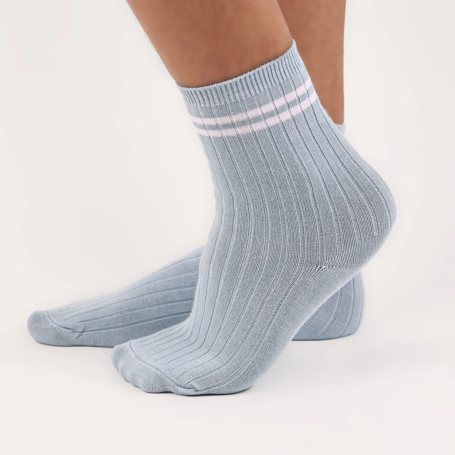 Bamboo Anti-Odour Ribbed Socks for Kids| Anti-Bacterial | Smell Free & Breathable | Hypoallergenic | Moisture-Wicking | Pack of 3 - Image 5