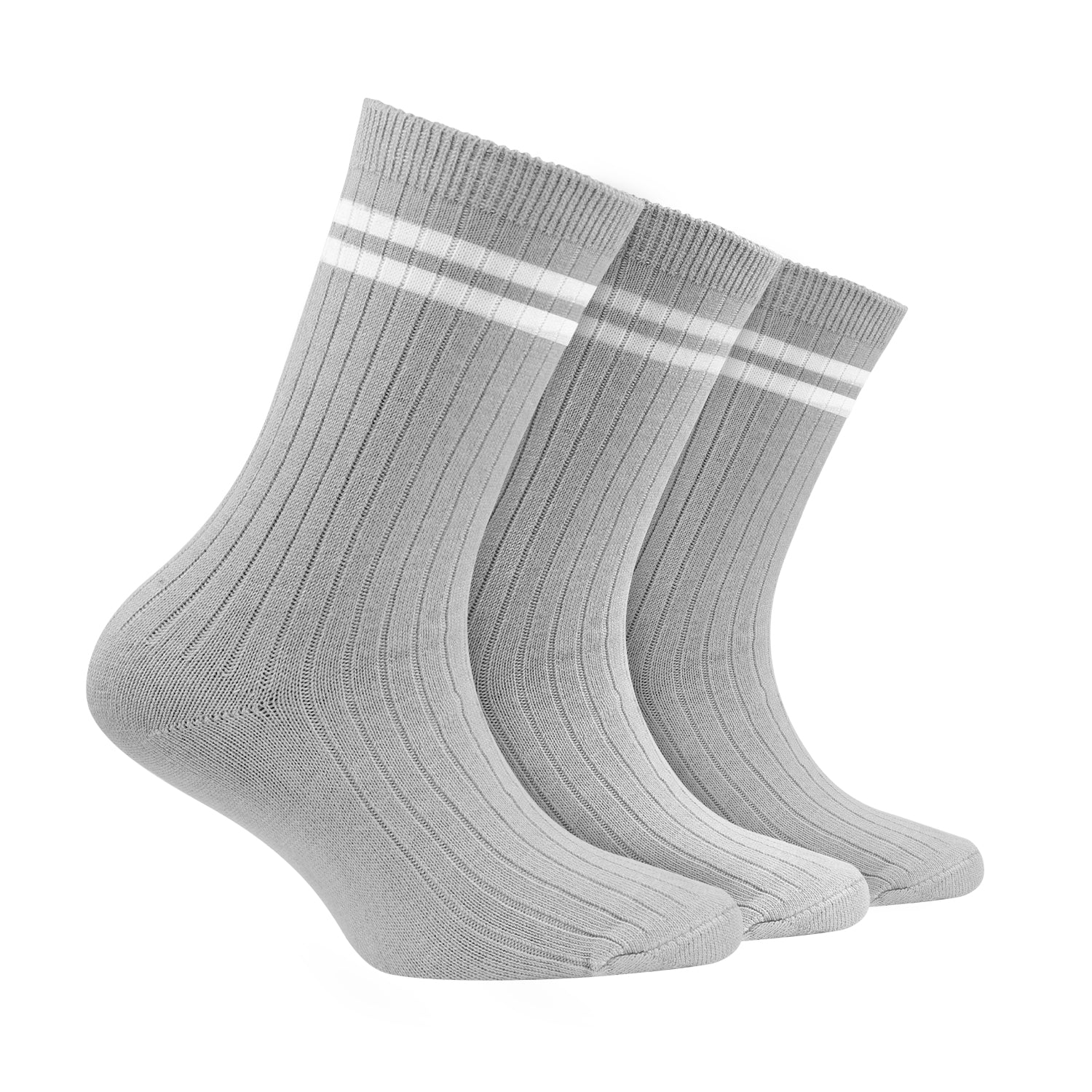 Bamboo Anti-Odour Ribbed Socks for Kids| Anti-Bacterial | Smell Free & Breathable | Hypoallergenic | Moisture-Wicking | Pack of 3 - Image 2