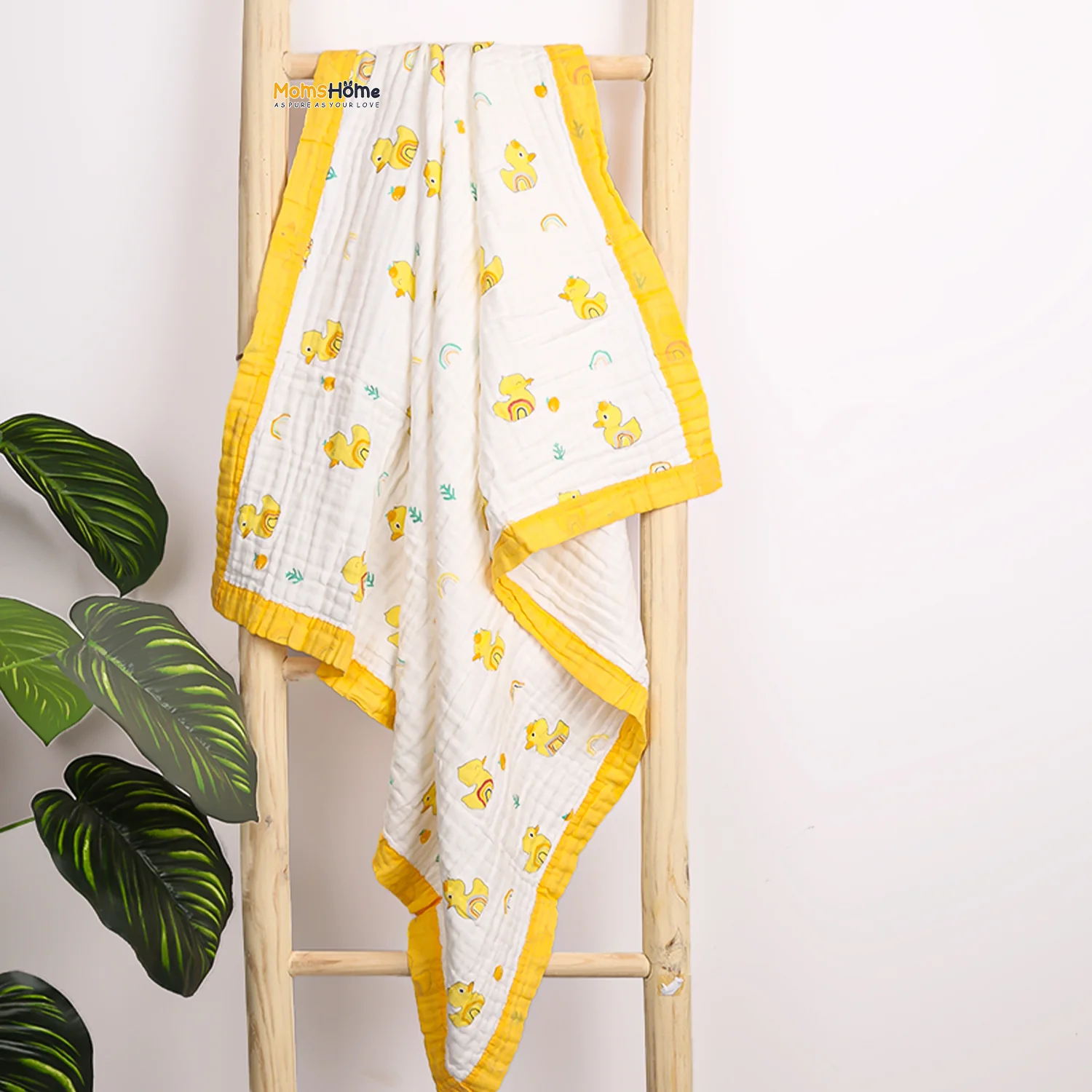 Baby 6 Layer Muslin Blanket Cum Towel | 100X100 CM | 0-3 Years | Pack of 1 - Image 10