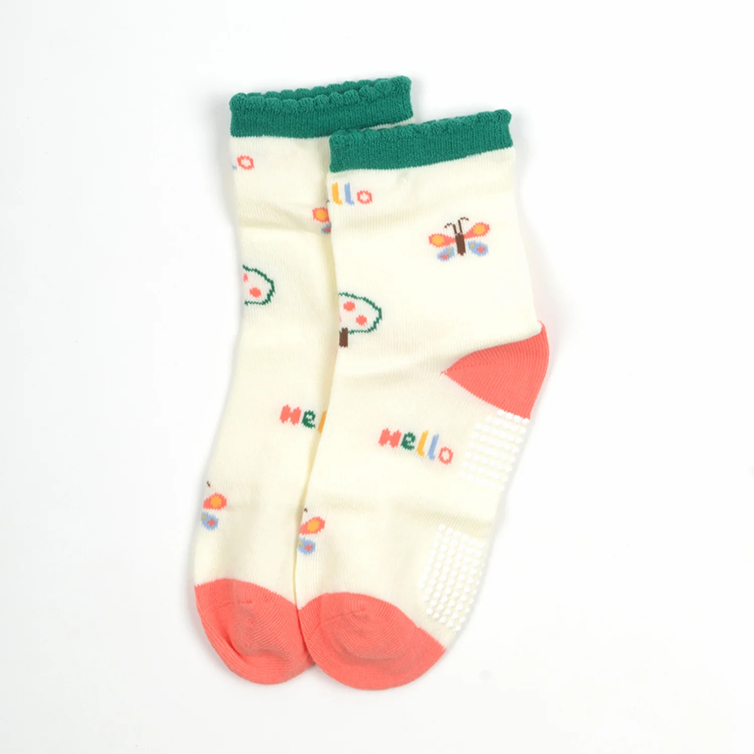 Baby Organic Cotton Antiskid Cute Detailed Socks - Multi Colour - Pack of 3 - Image 4