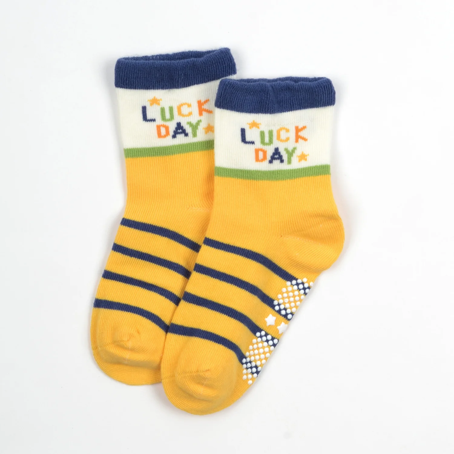 Baby Organic Cotton Antiskid Cute Detailed Socks - Multi Colour - Pack of 3 - Image 3