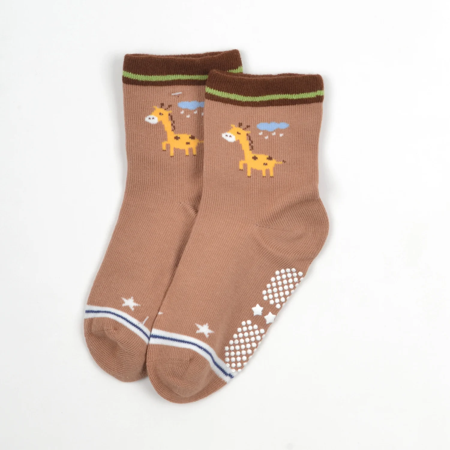 Baby Organic Cotton Antiskid Cute Detailed Socks - Multi Colour - Pack of 6 - Image 3