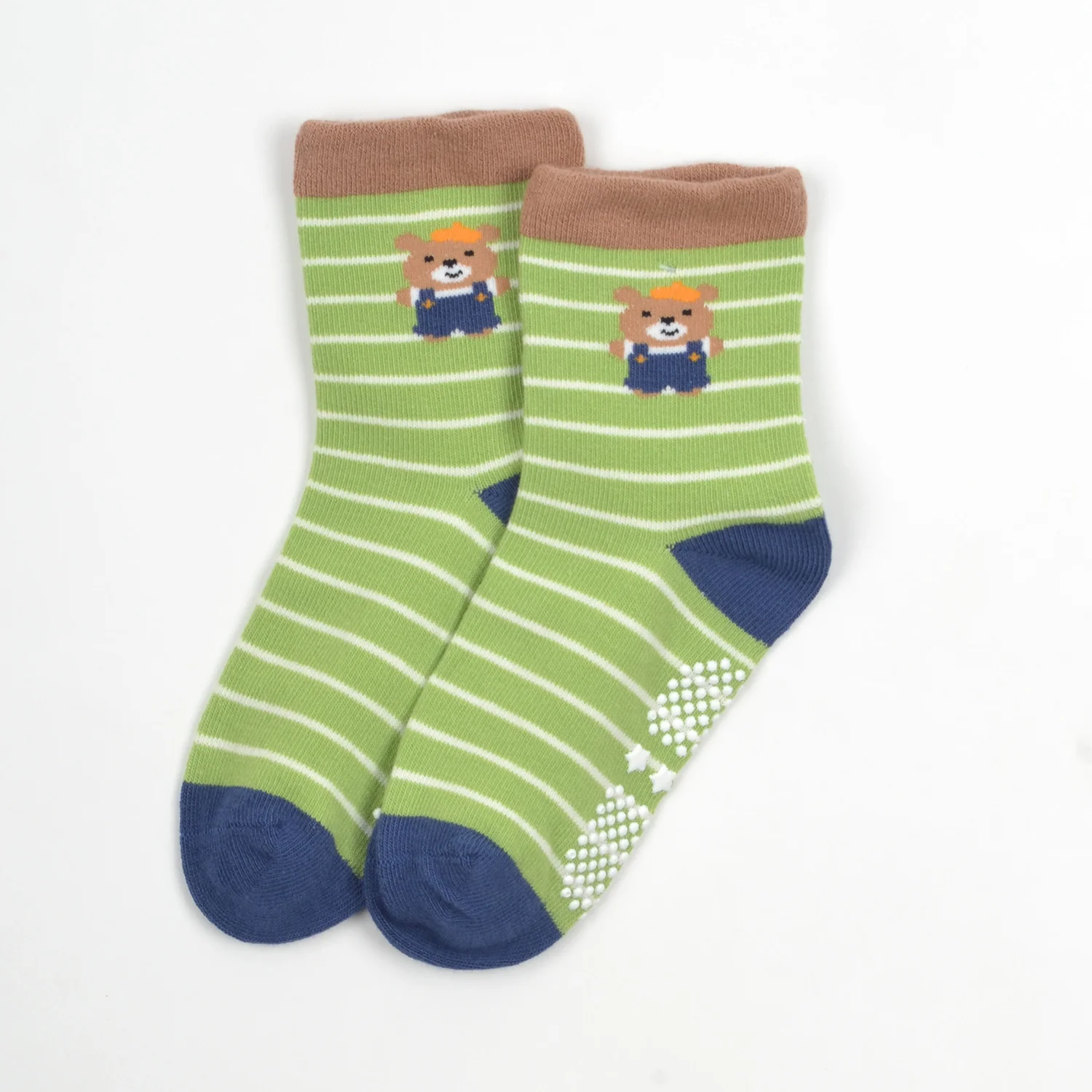 Baby Organic Cotton Antiskid Cute Detailed Socks - Multi Colour - Pack of 6 - Image 4