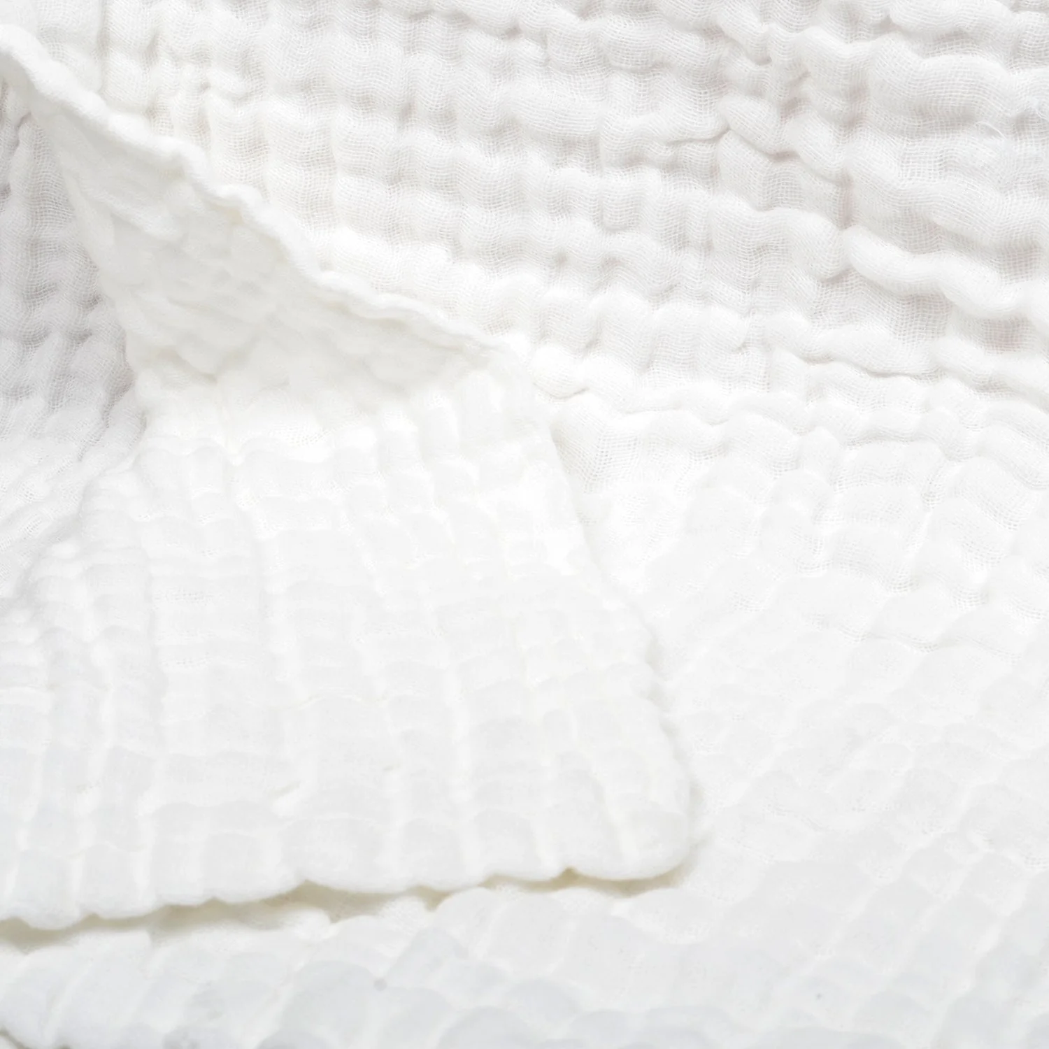 Baby Super Soft Absorbent Muslin 6 Layer wash Towel-100X100 CM | 0-3 Years | White - Image 7