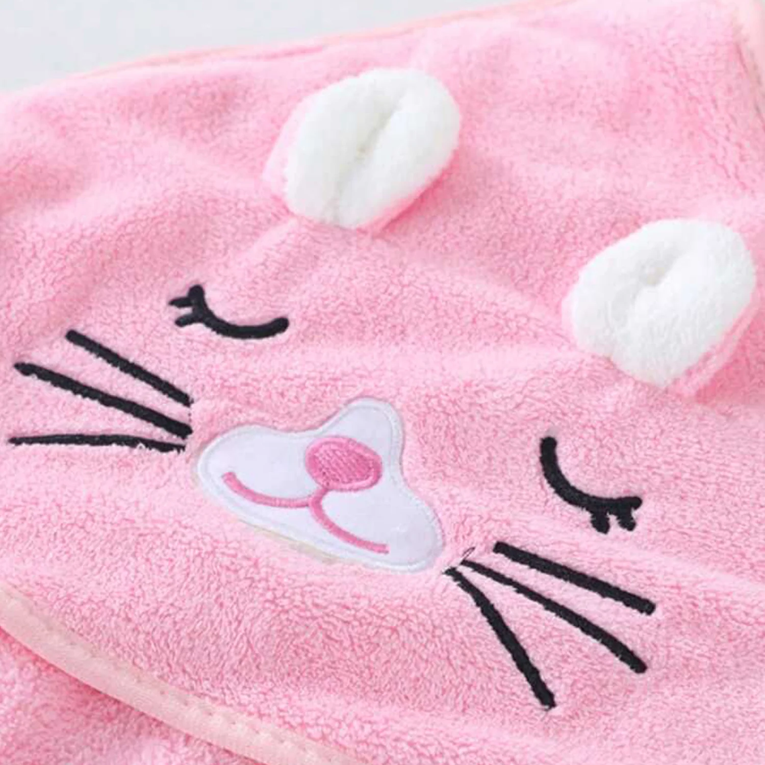 Designer Hooded Bath Towel | Pink - Image 6