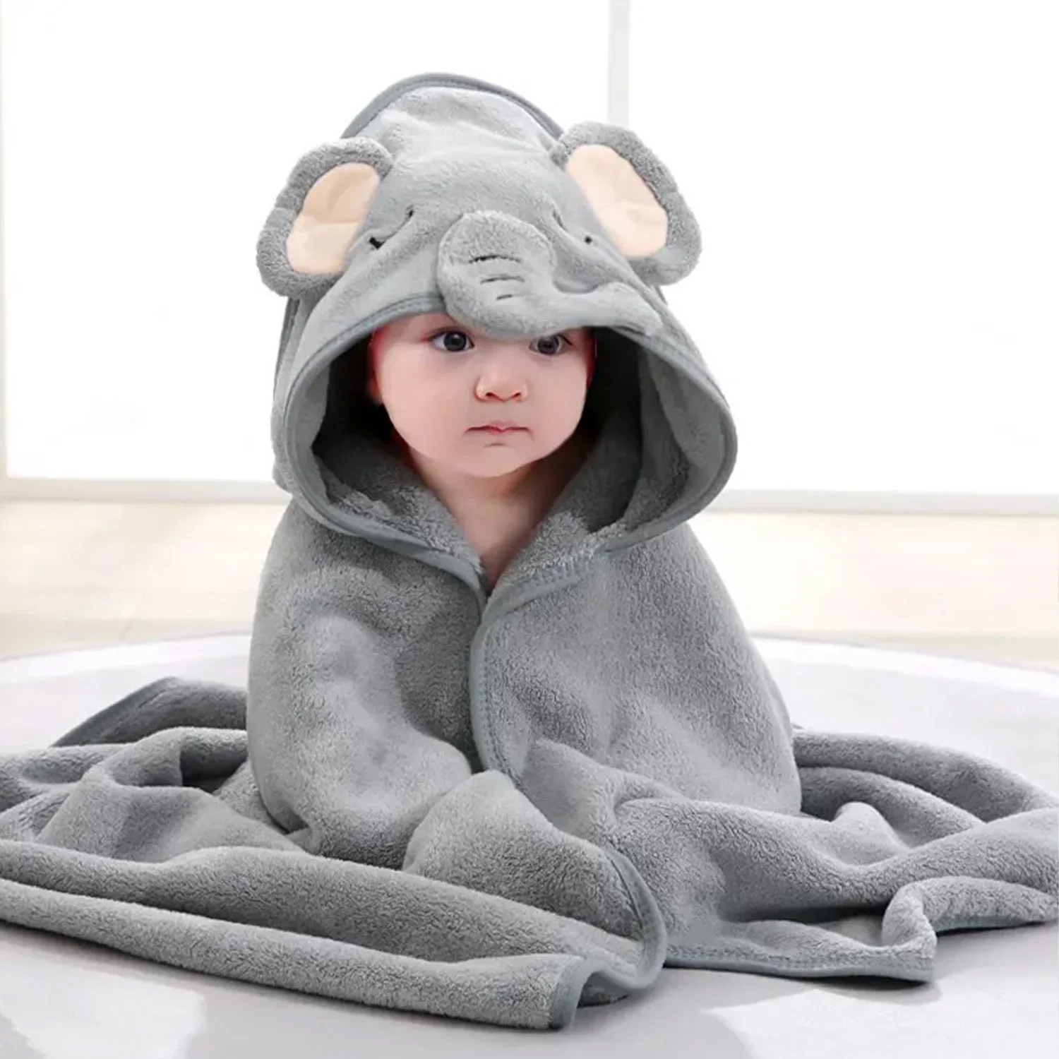 Designer Hooded Bath Towel | 80x80 Cm | 0-18 Months | Pack of 1 - Image 4