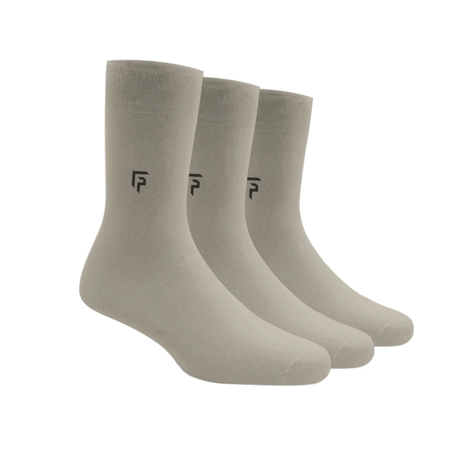 Footprints Men's Formal Organic Cotton & Bamboo Odour free Socks Grey Pack of 3 - Image 5
