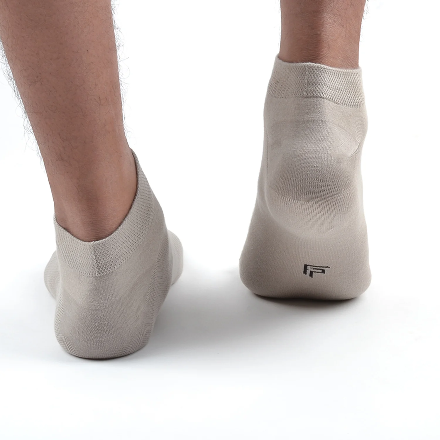 FOOTPRINTS Unisex Solid Cotton Ankle-Length Socks -Pack Of 1 Grey - Image 3