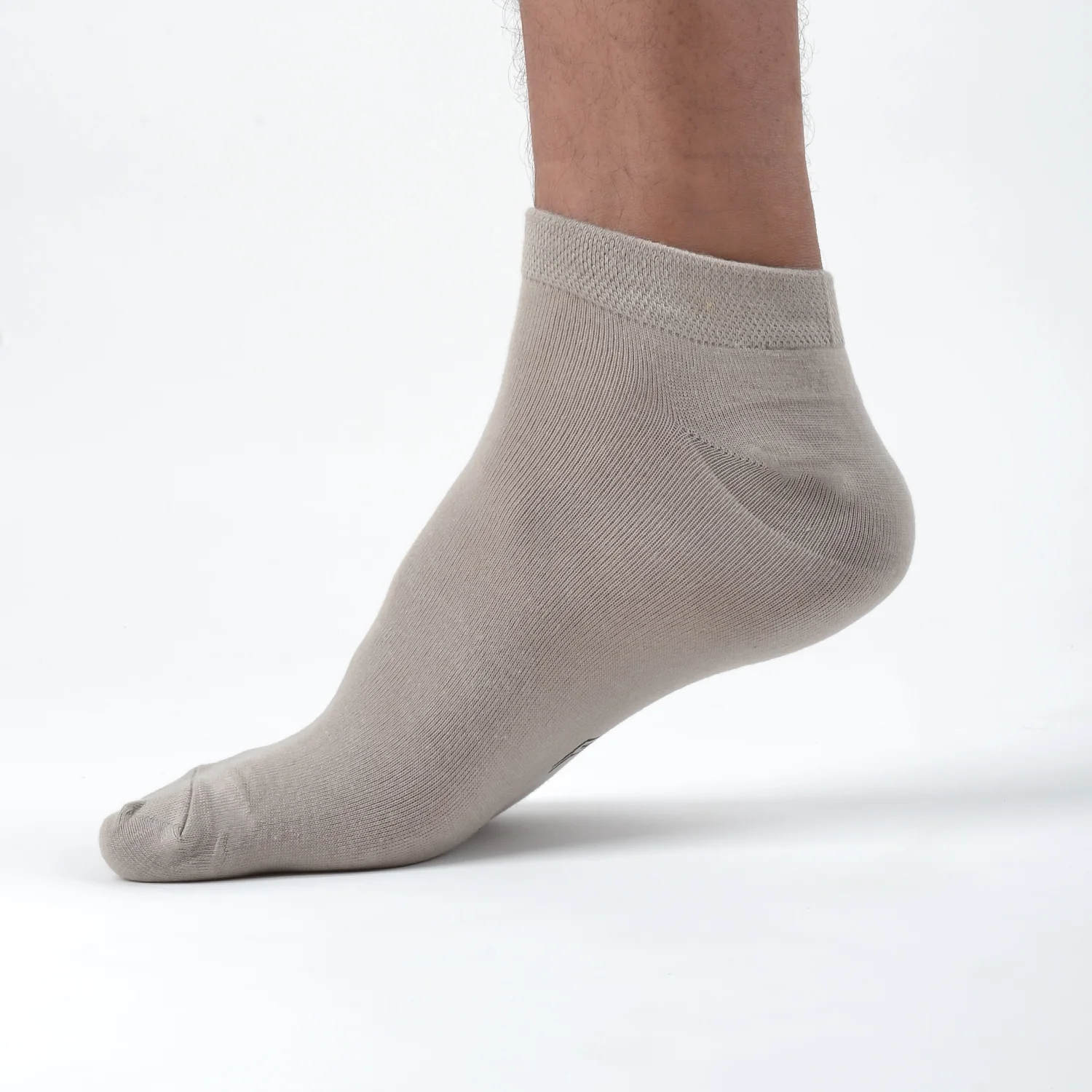 FOOTPRINTS Unisex Solid Cotton Ankle-Length Socks -Pack Of 1 Grey - Image 4