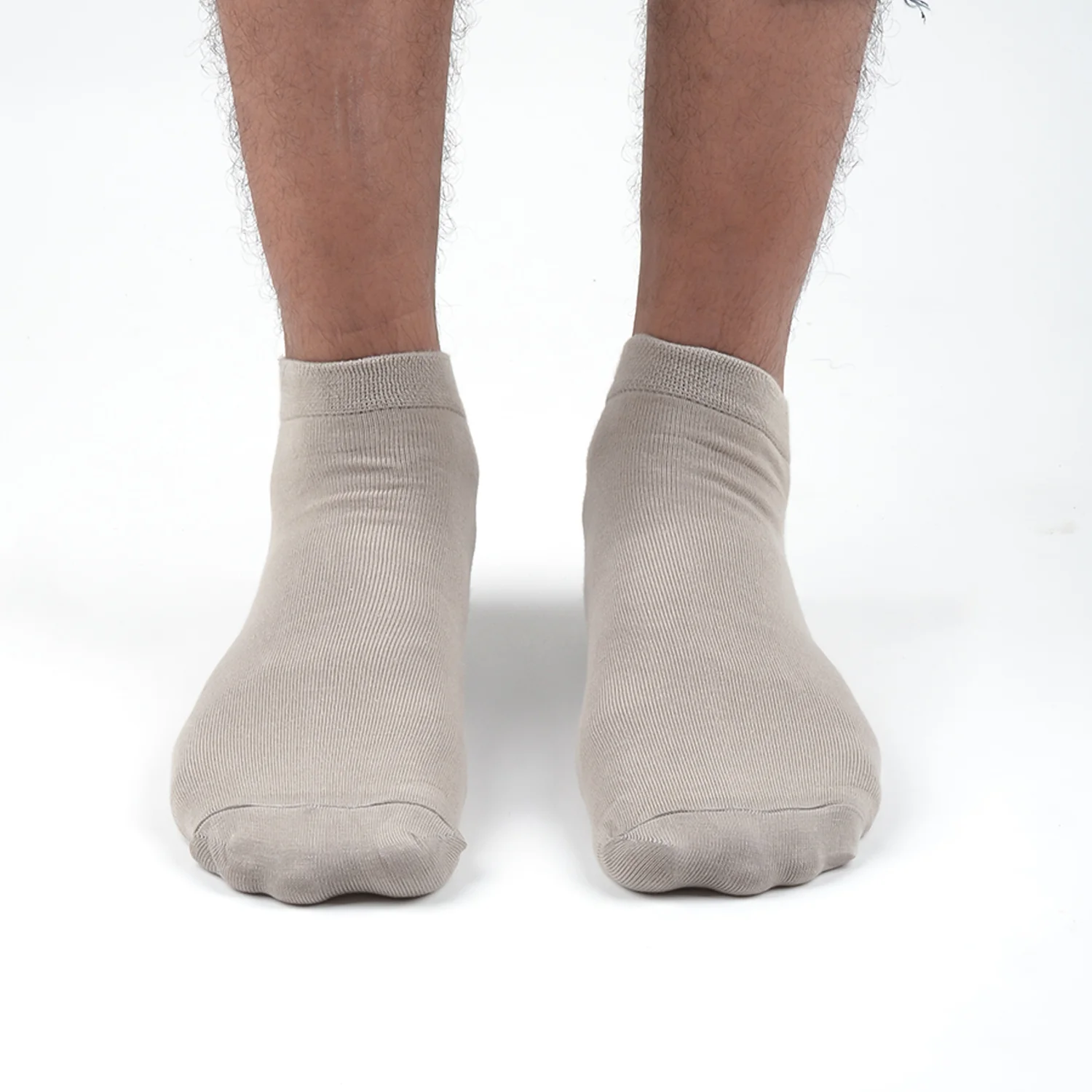 FOOTPRINTS Unisex Solid Cotton Ankle-Length Socks -Pack Of 3 Grey - Image 2