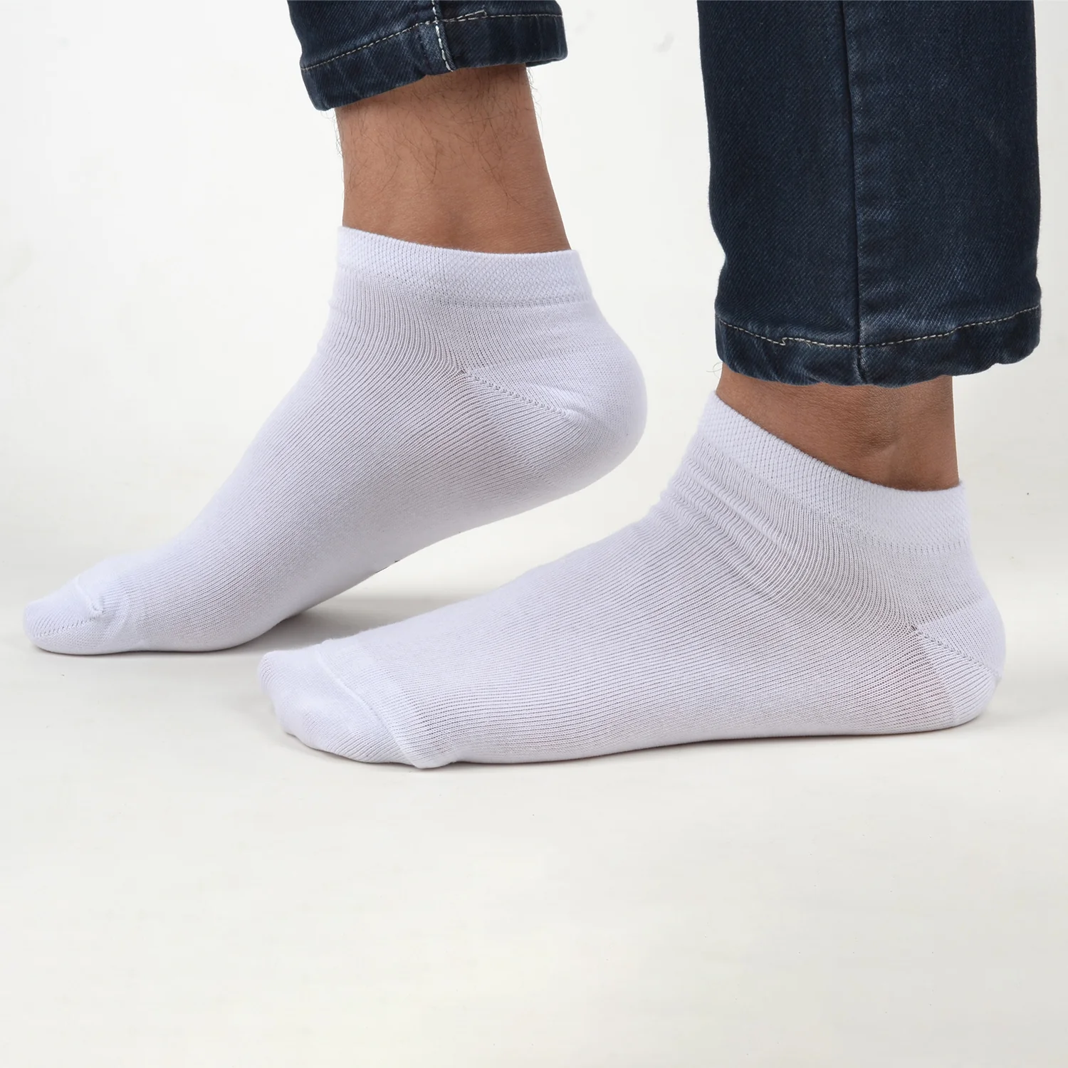 FOOTPRINTS Unisex Solid Cotton Ankle-Length Socks -Pack Of 3 - Image 5