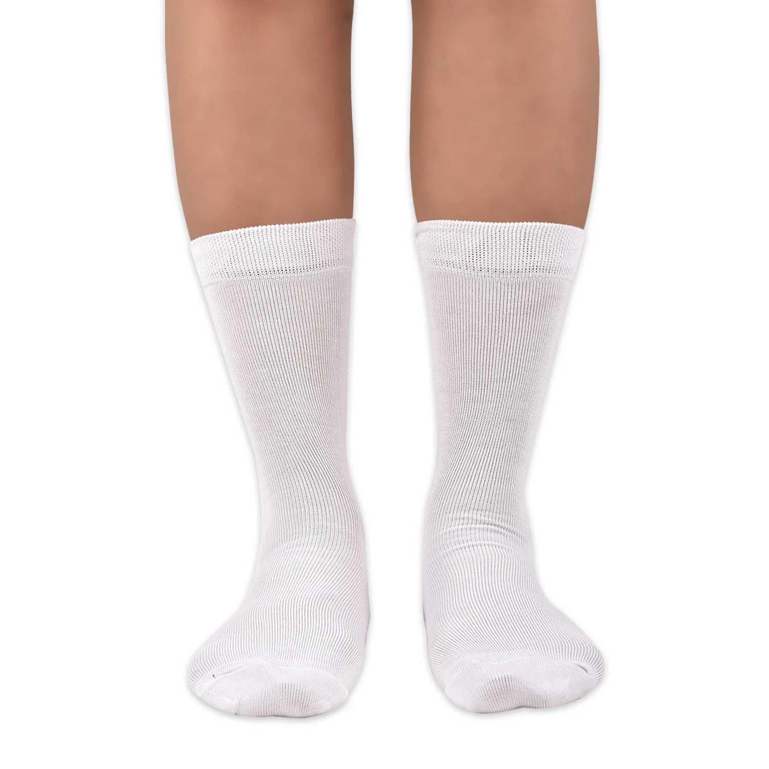 Kids Organic Cotton School Socks - Unisex - Calf length- Pack of 3 (White)- Extra soft and Breathable - Image 3