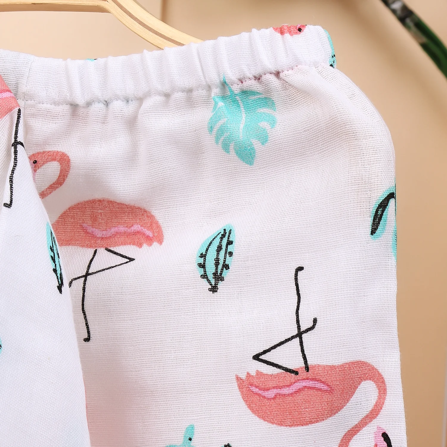 Baby Unisex Organic Cotton Muslin Full Sleeves Jhabla & Payjama | Flamingo | Set of 1 - Image 7
