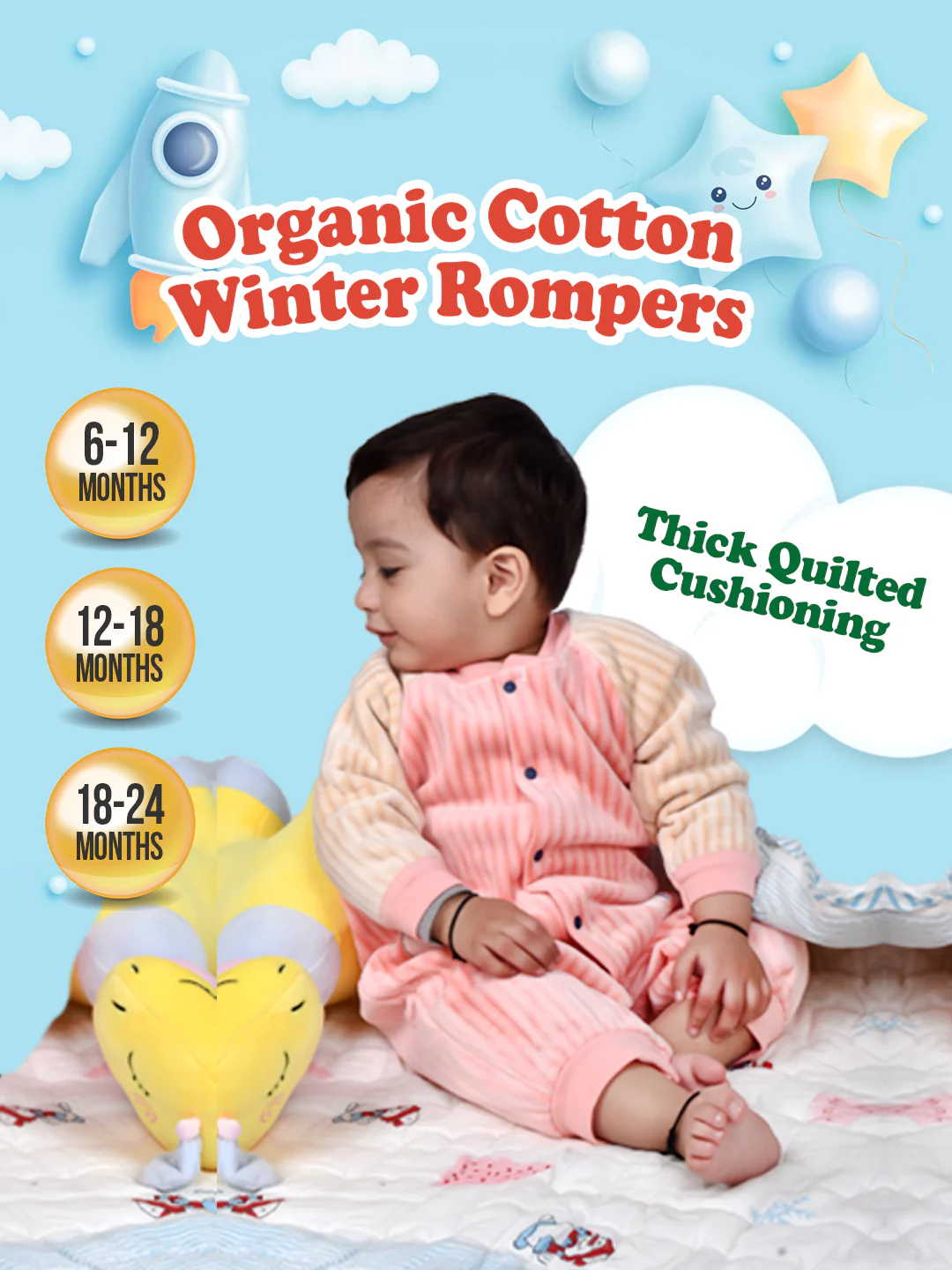 New Born Baby Winter Essentials Gift Combo 0-3 Months - 12 Items - Image 4