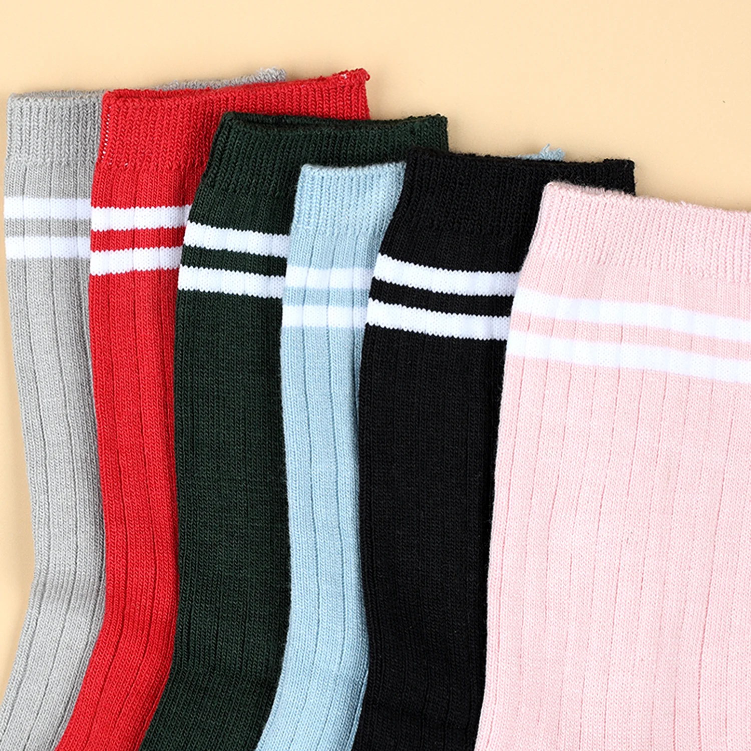 Odour free Organic Cotton Kids Bamboo Ribbed Socks - Pack of 3 - Image 5