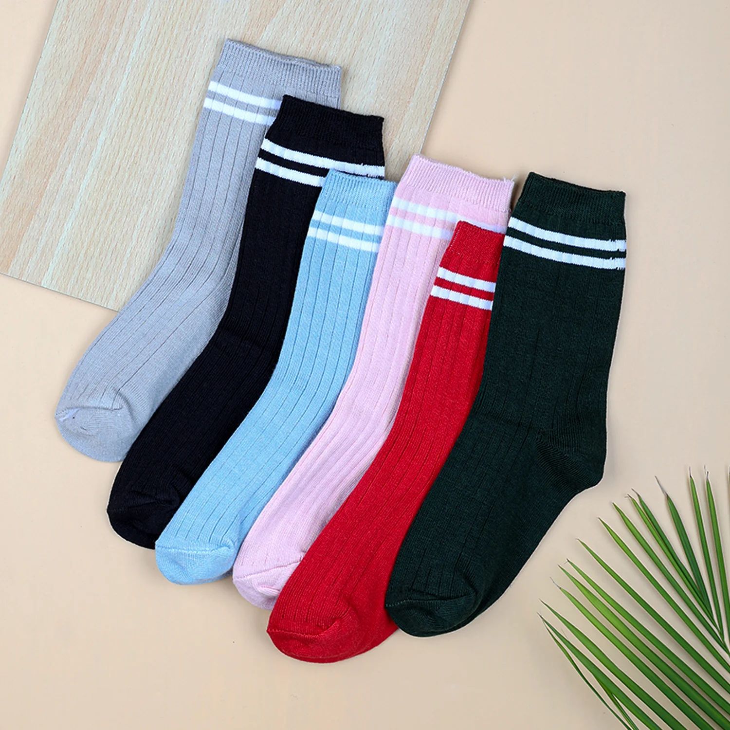 Odour free Organic Cotton Kids Bamboo Ribbed Socks - Pack of 3 - Image 2
