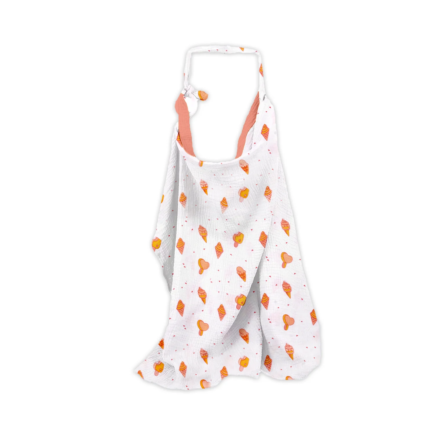 Organic Cotton Muslin Nursing Cover For Breastfeeding Feeding Apron - Icecream | 70 x100 CM - Image 3