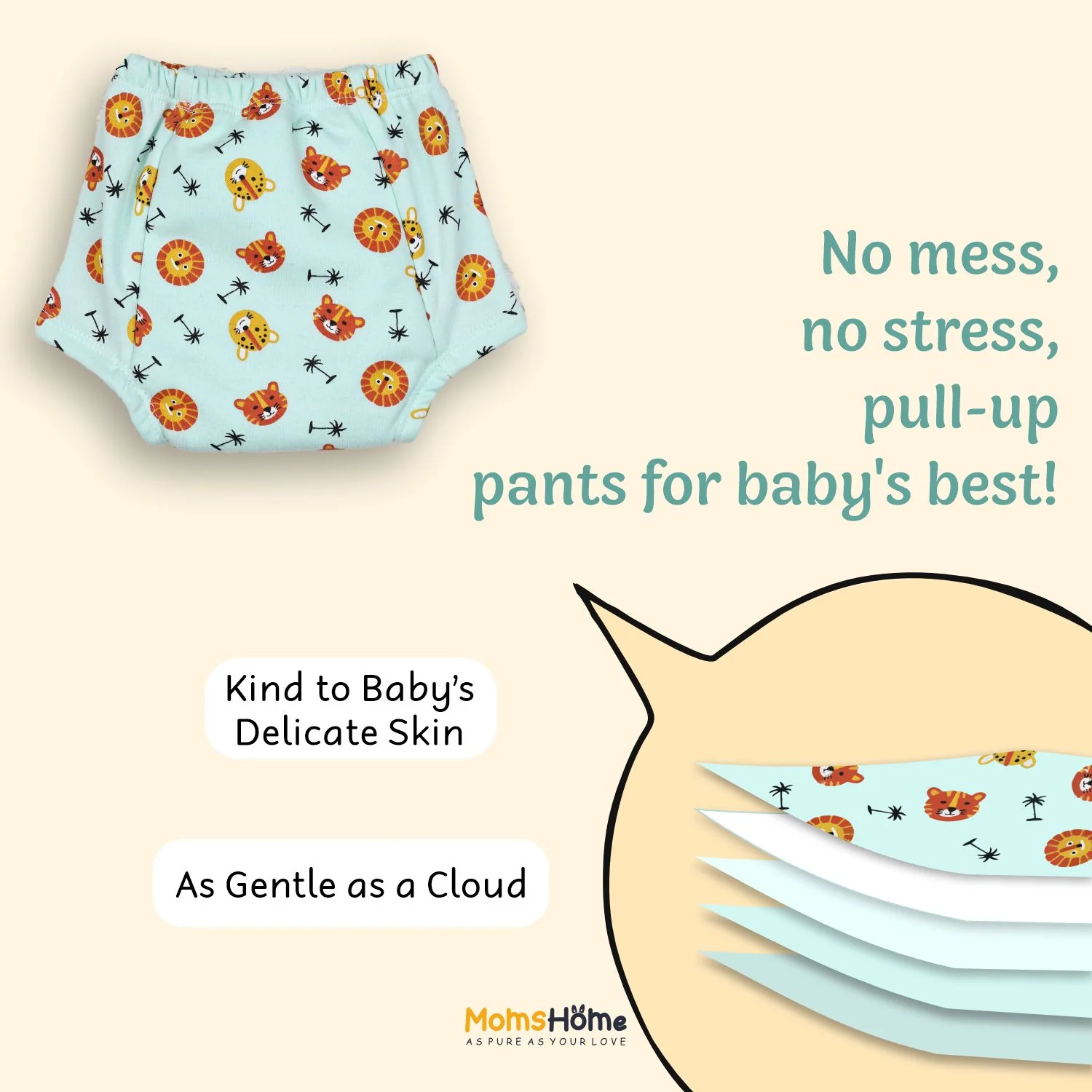 Cotton Unisex Baby Padded Underwear | Pack Of 1 - Image 9