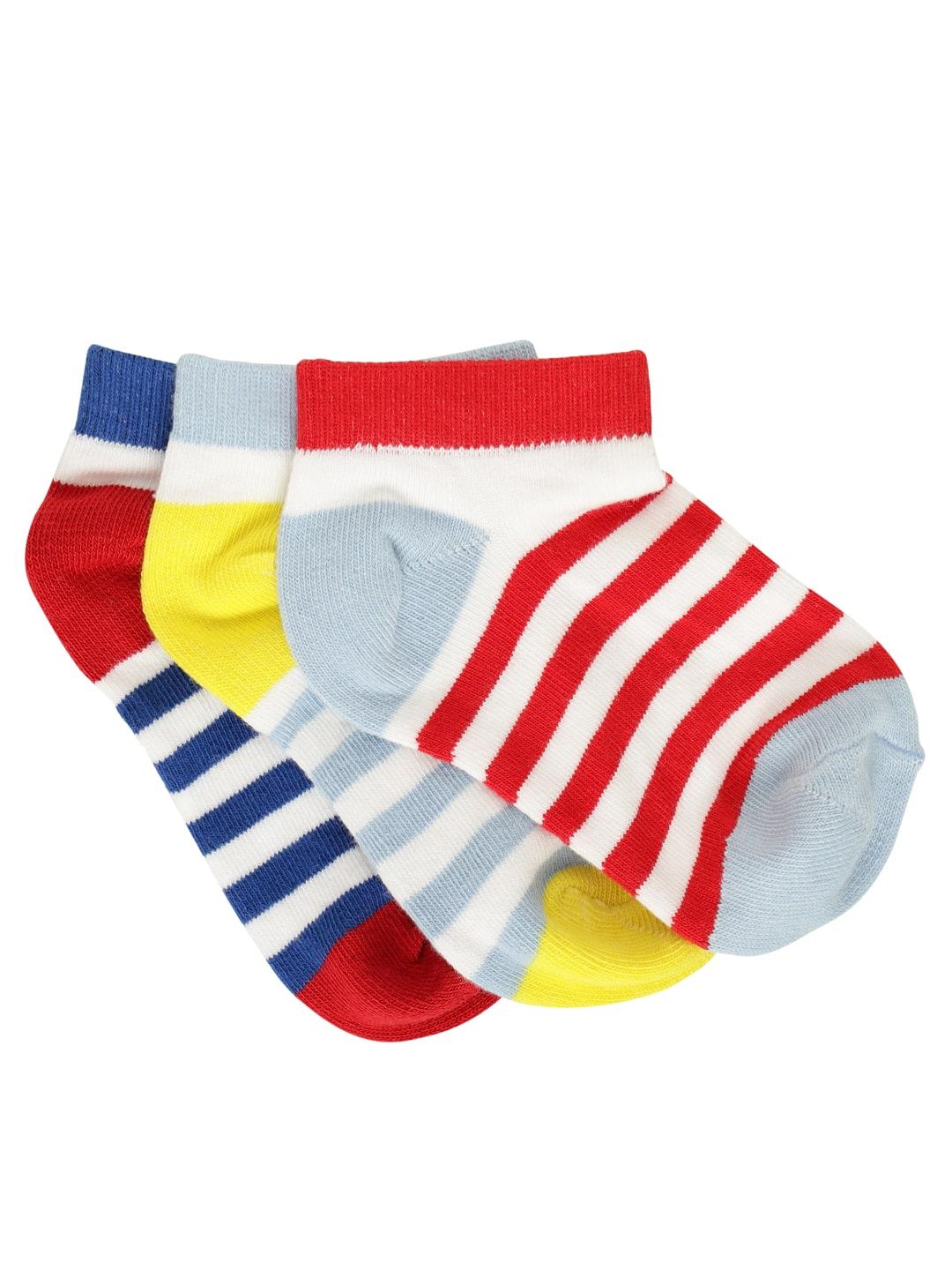 FOOTPRINTS Baby's Organic Colourful Stripes Cotton Socks (12-30 Months) -Pack of 3 Pairs - Image 3