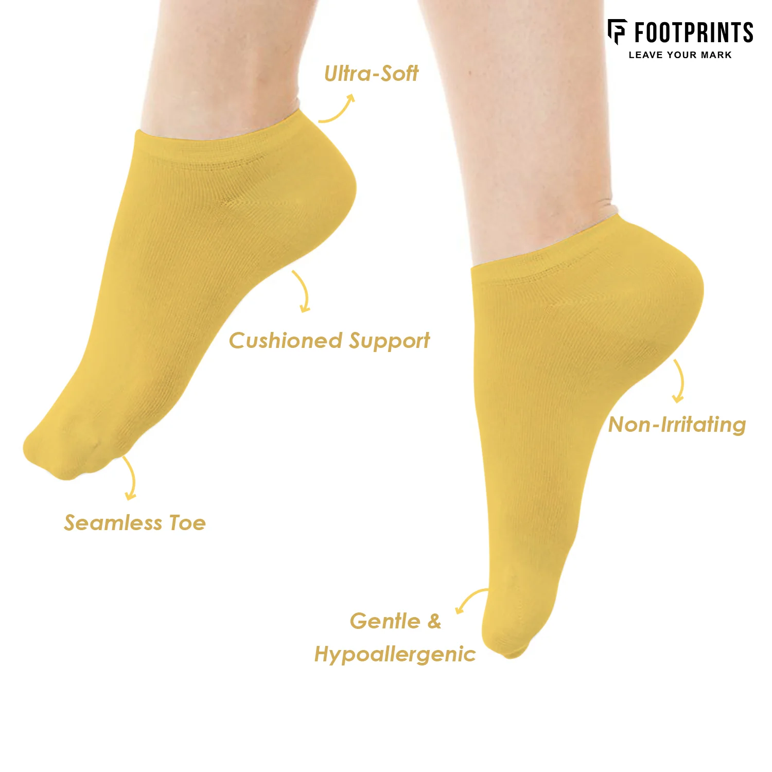 Footprints Bamboo Ankle Casual Socks | Odor-Free & Breathable | Extra soft | Anti-bacterial | Sports Hiking Casual Wear Running Socks for Women | Multicolor | Pack of 3 - Image 7