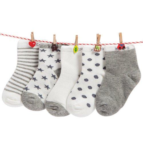 FOOTPRINTS Organic cotton Baby Socks- 12-30 Months - Pack of 5 Pairs - Image 3
