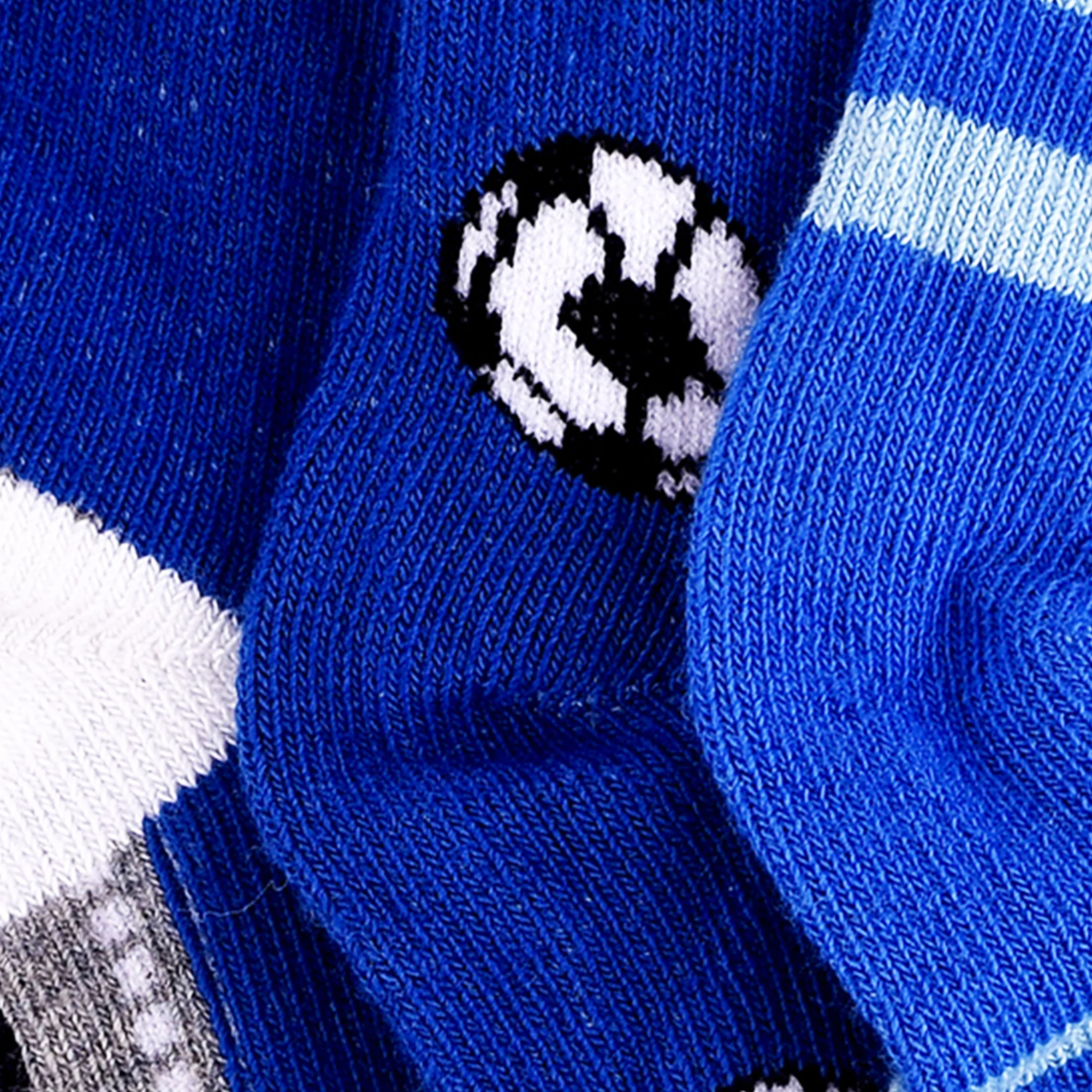 FOOTPRINTS Organic cotton Baby Socks - 3-5 years - Pack of 3 - Blue baseball - Image 2