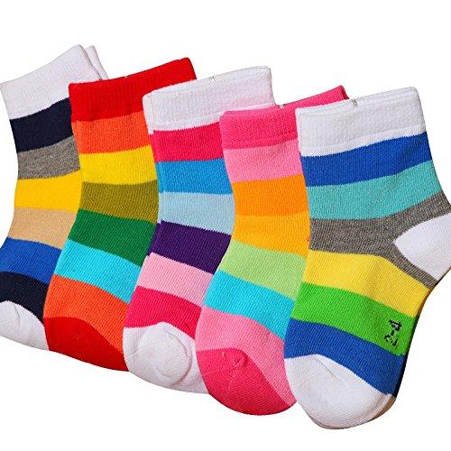 FOOTPRINTS Organic Cotton Big Dots and Rainbow Socks (Multicolour, 3-5 Years) - Pack of 6 Pairs - Image 3