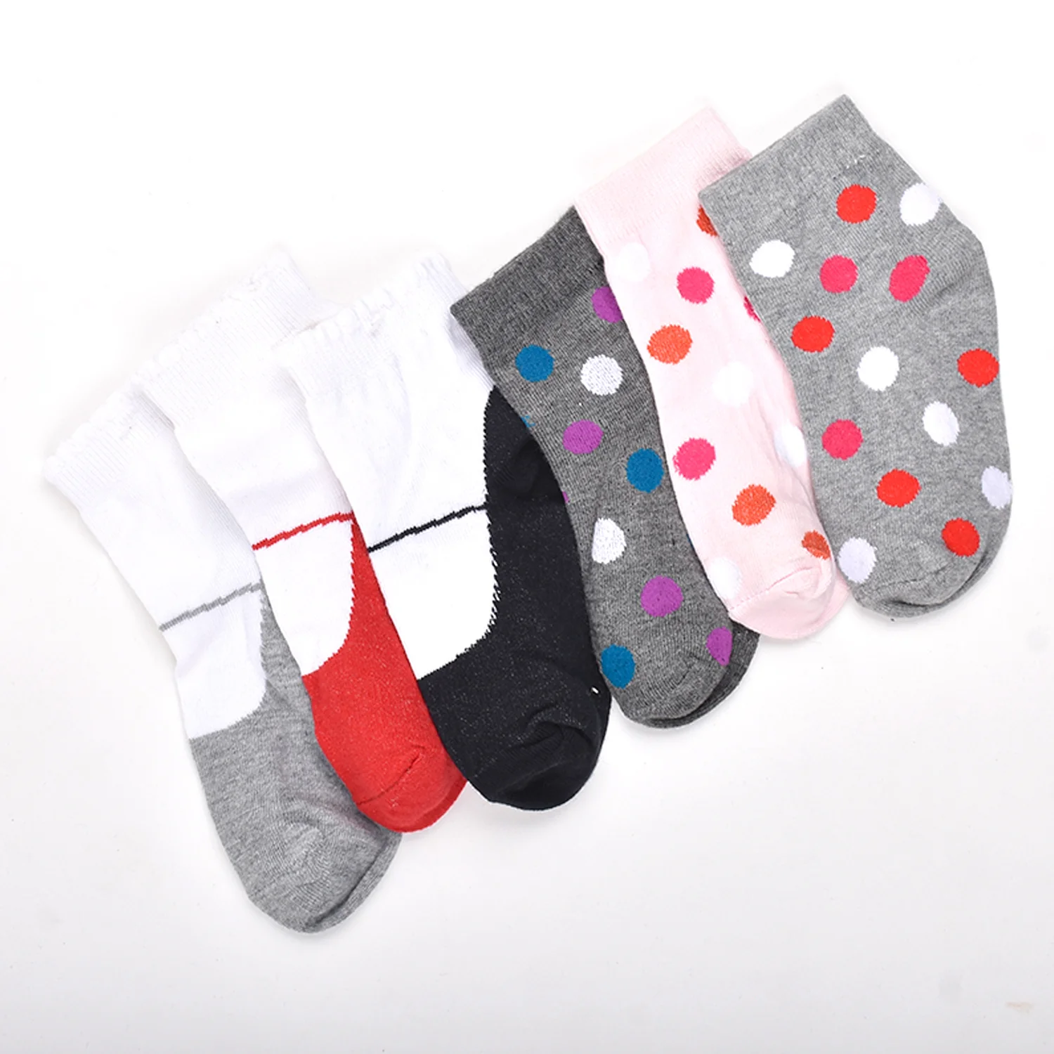 Footprints Super Soft Organic Cotton Kids  Socks | Fold & Big Dot|12-24 Months | Pack of 6 - Image 2