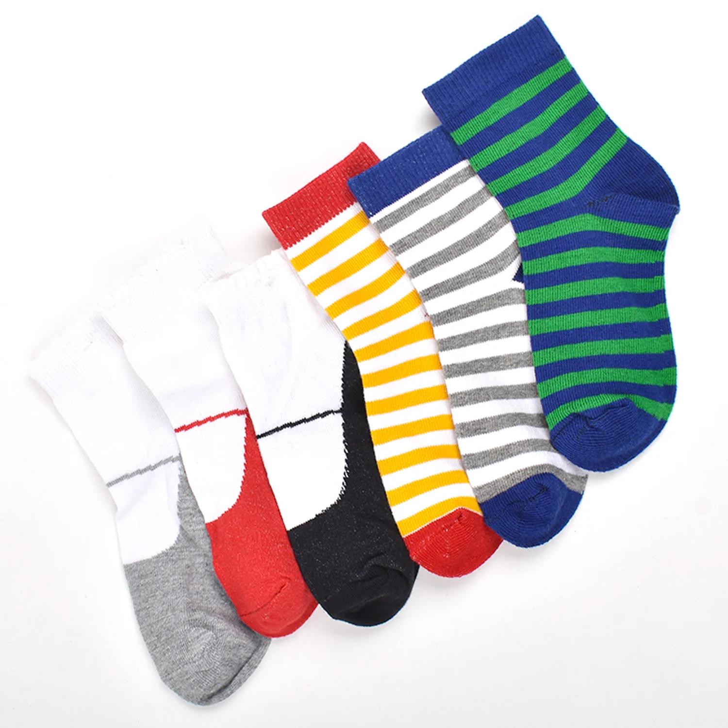 Footprints Super Soft Organic Cotton Kids Socks |Fold & Colorfull Stripes|12-24 Months| Pack of 6 - Image 3