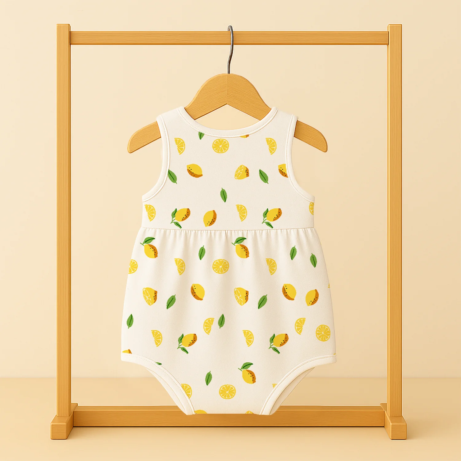 Girls Frock Style Onesie | Stylish Organic Cotton Baby Dress Bodysuit for Newborn & Infant Girls | Snap Button Romper for Babies | 0-6 Months | Pack of 2 - Image 6