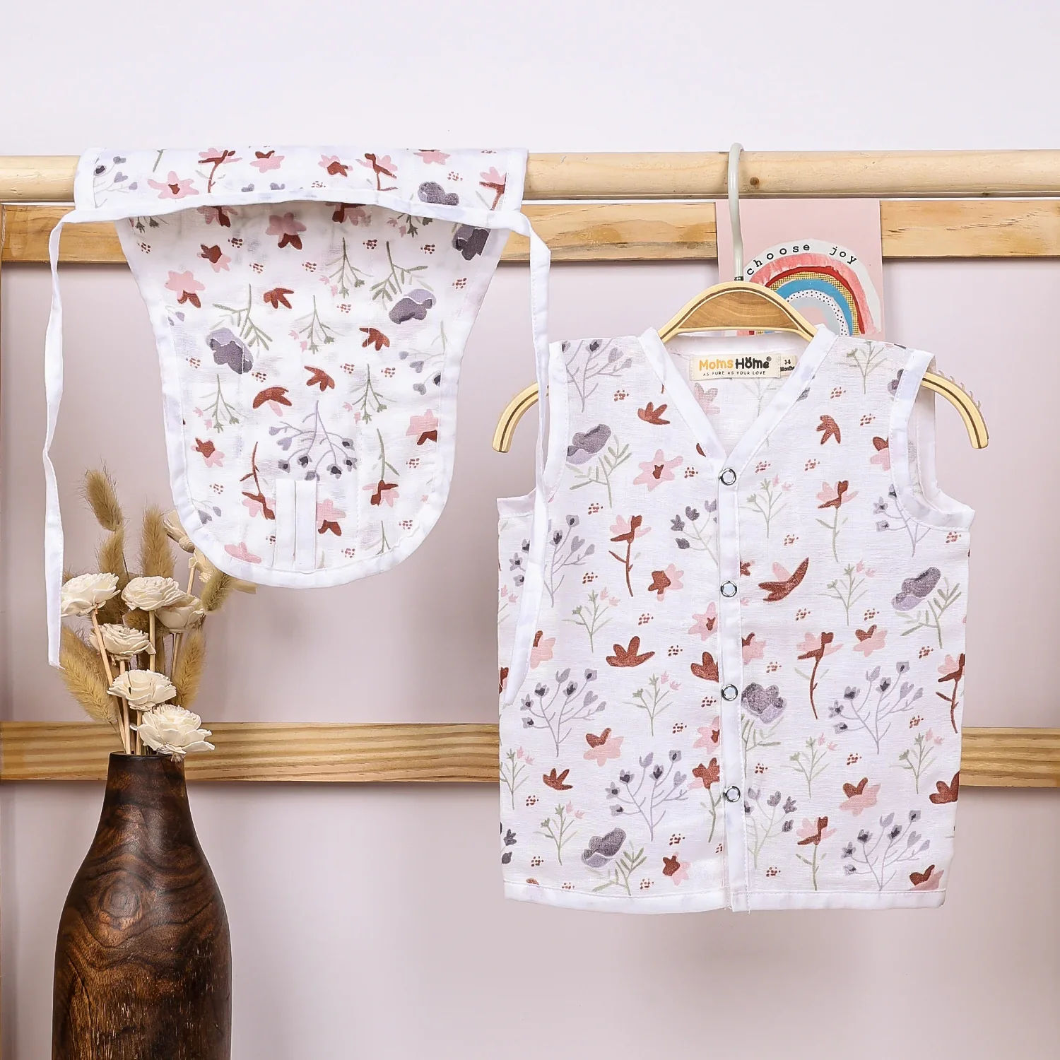 Hospital Kit for Newborn baby | Organic Cotton Gift Set | 10 Items | Blossom - Image 3