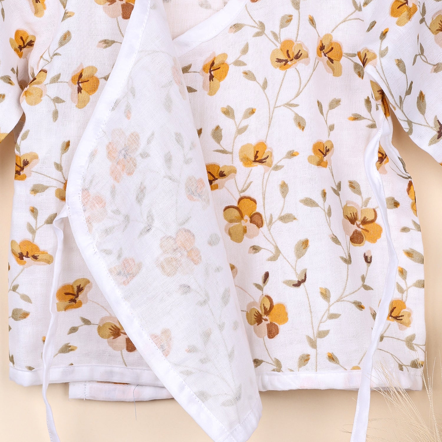Kids Muslin Front Open Kimono | Bloom - Image 6