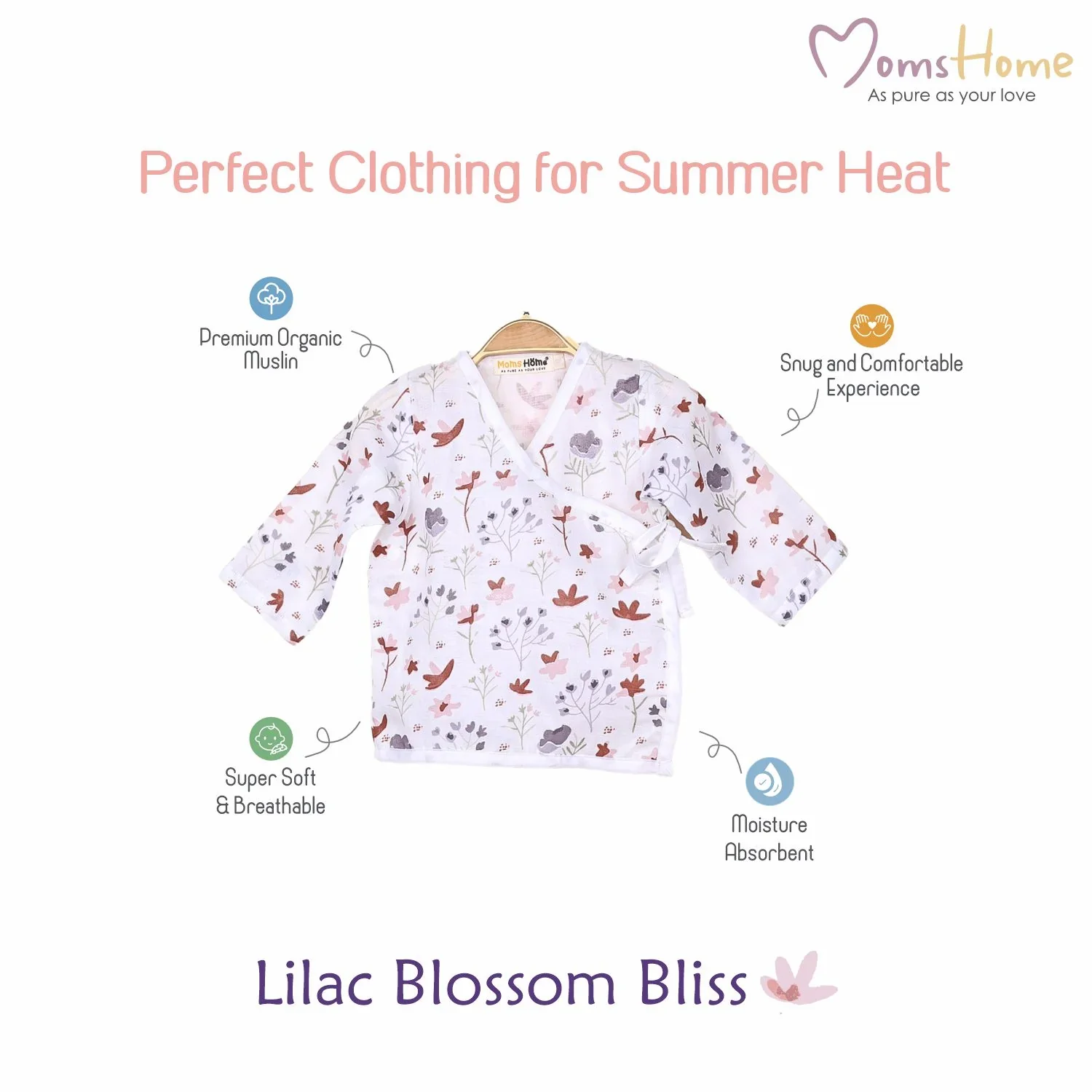Kids Muslin Front Open Kimono | Bloom, Blossom | Pack of 2 - Image 10