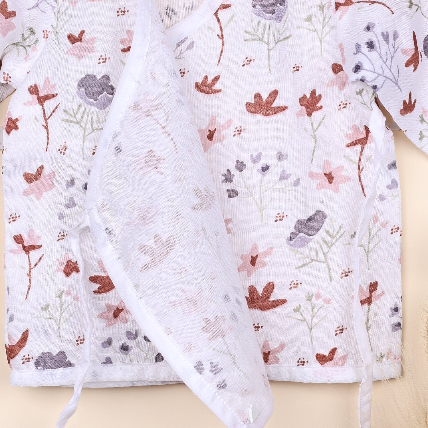 Kids Muslin Front Open Kimono | Bloom, Blossom | Pack of 2 - Image 7