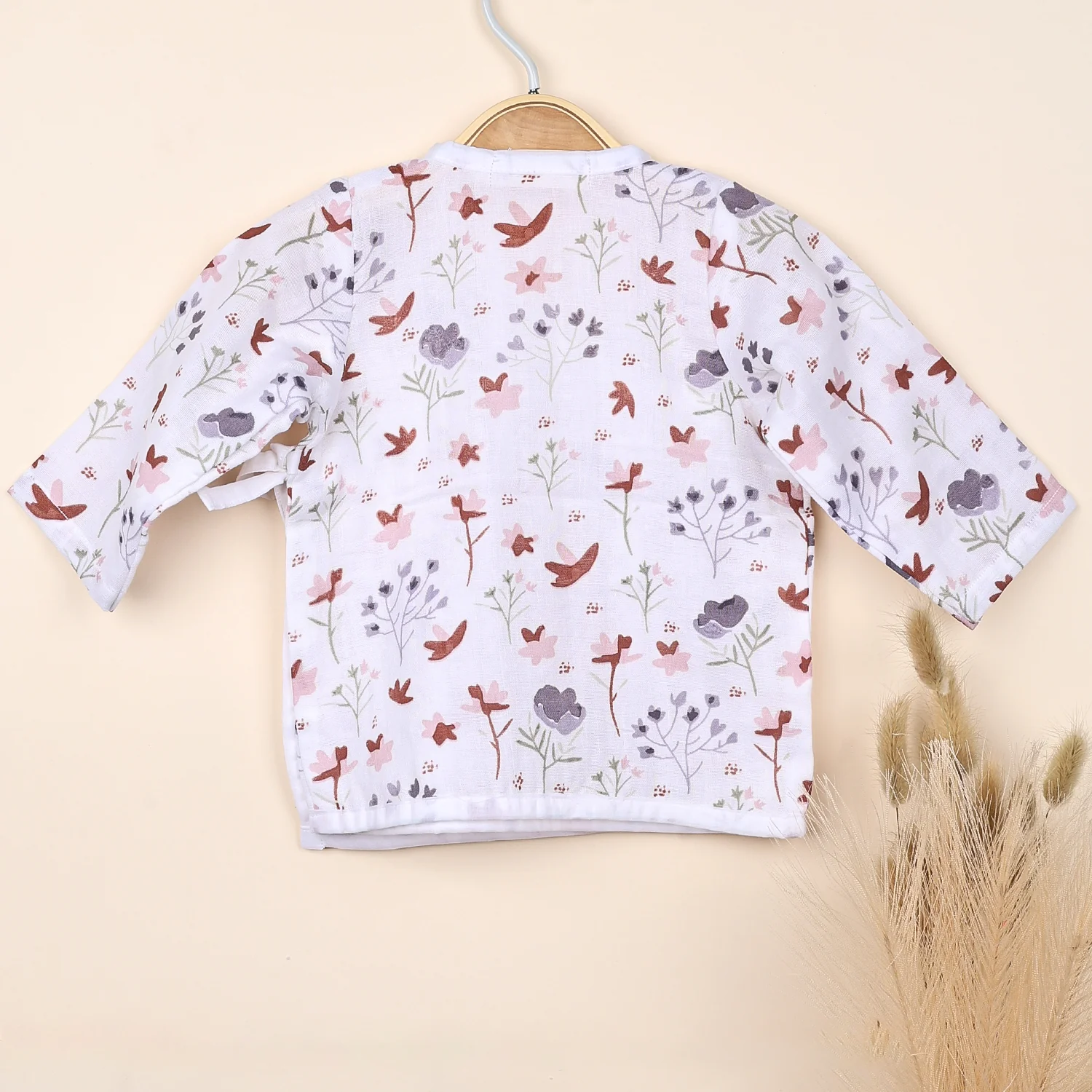 Kids Muslin Front Open Kimono | Blossom - Image 3
