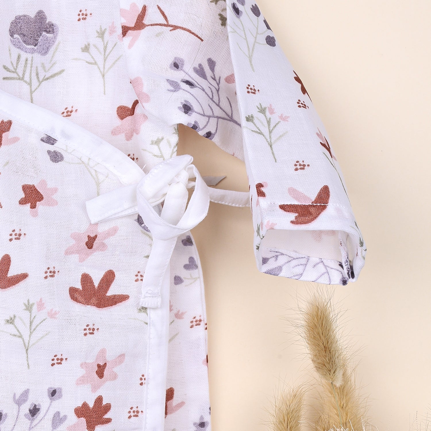 Kids Muslin Front Open Kimono | Blossom - Image 6