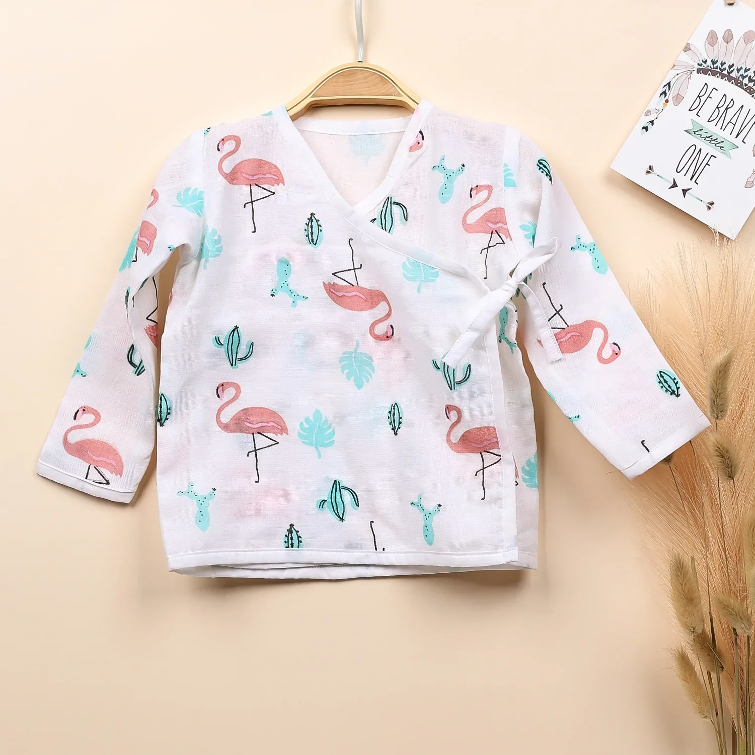 Muslin Front Open Kimono For New Born Baby | Pack of 2 - Image 7