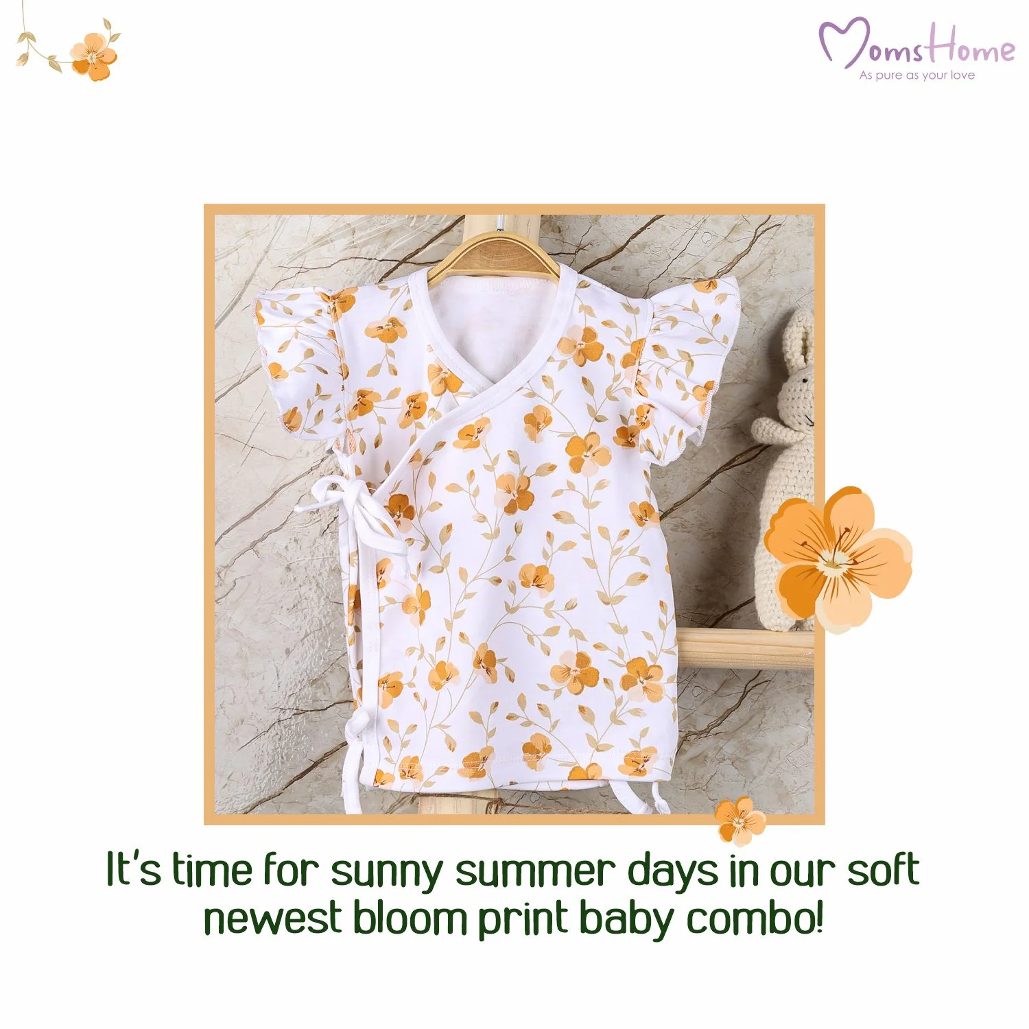 Kids Organic Cotton Front Open Kimono | Bloom - Image 7