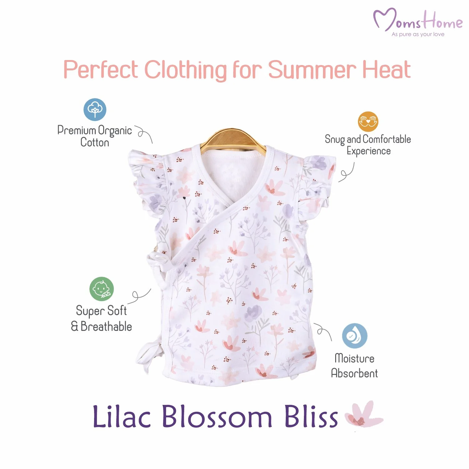 Kids Organic Cotton Front Open Kimono | Blossom - Image 9
