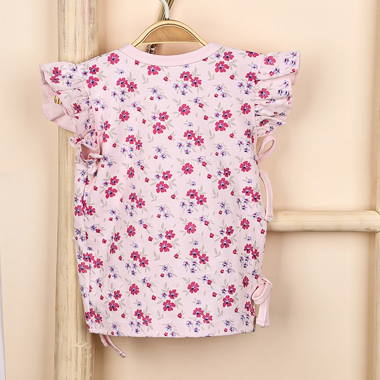 Kids Organic Cotton Front Open Kimono | Flower - Image 3