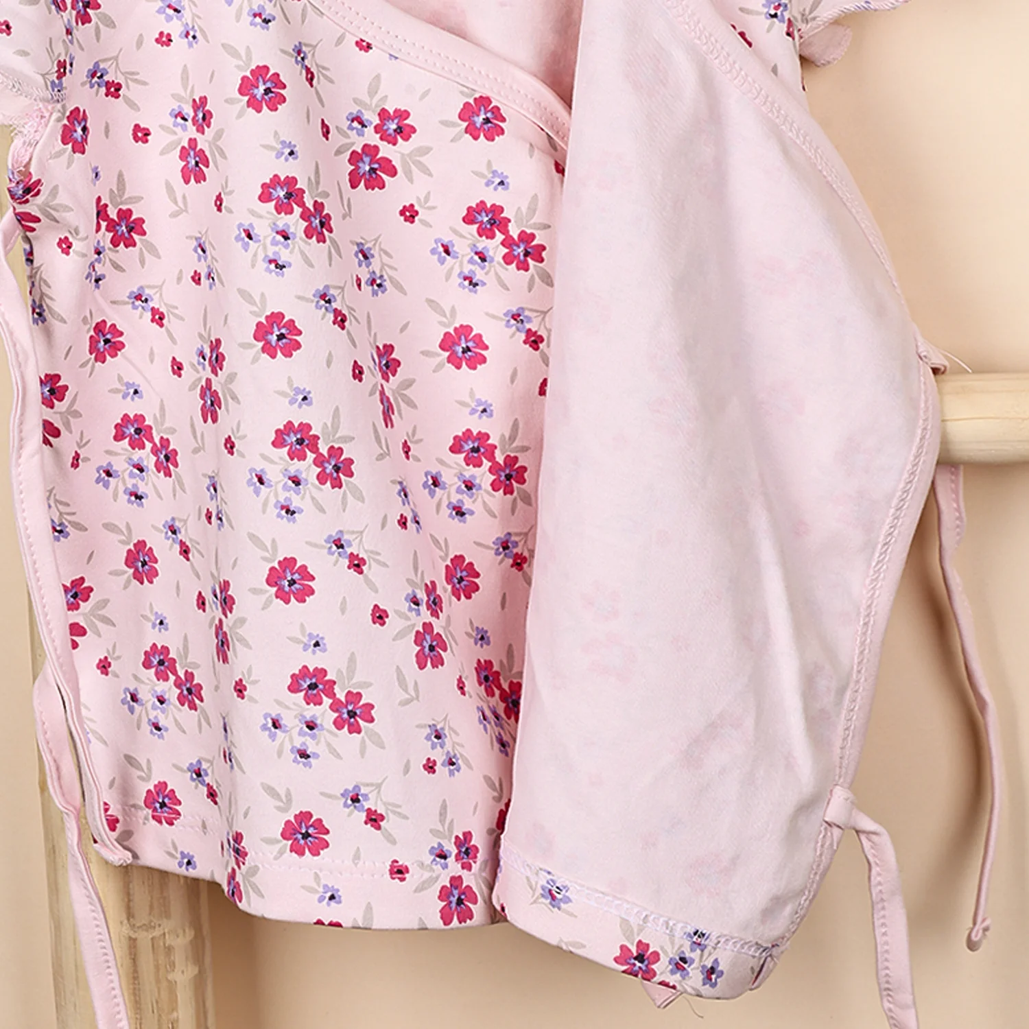 Kids Organic Cotton Front Open Kimono | Flower - Image 6